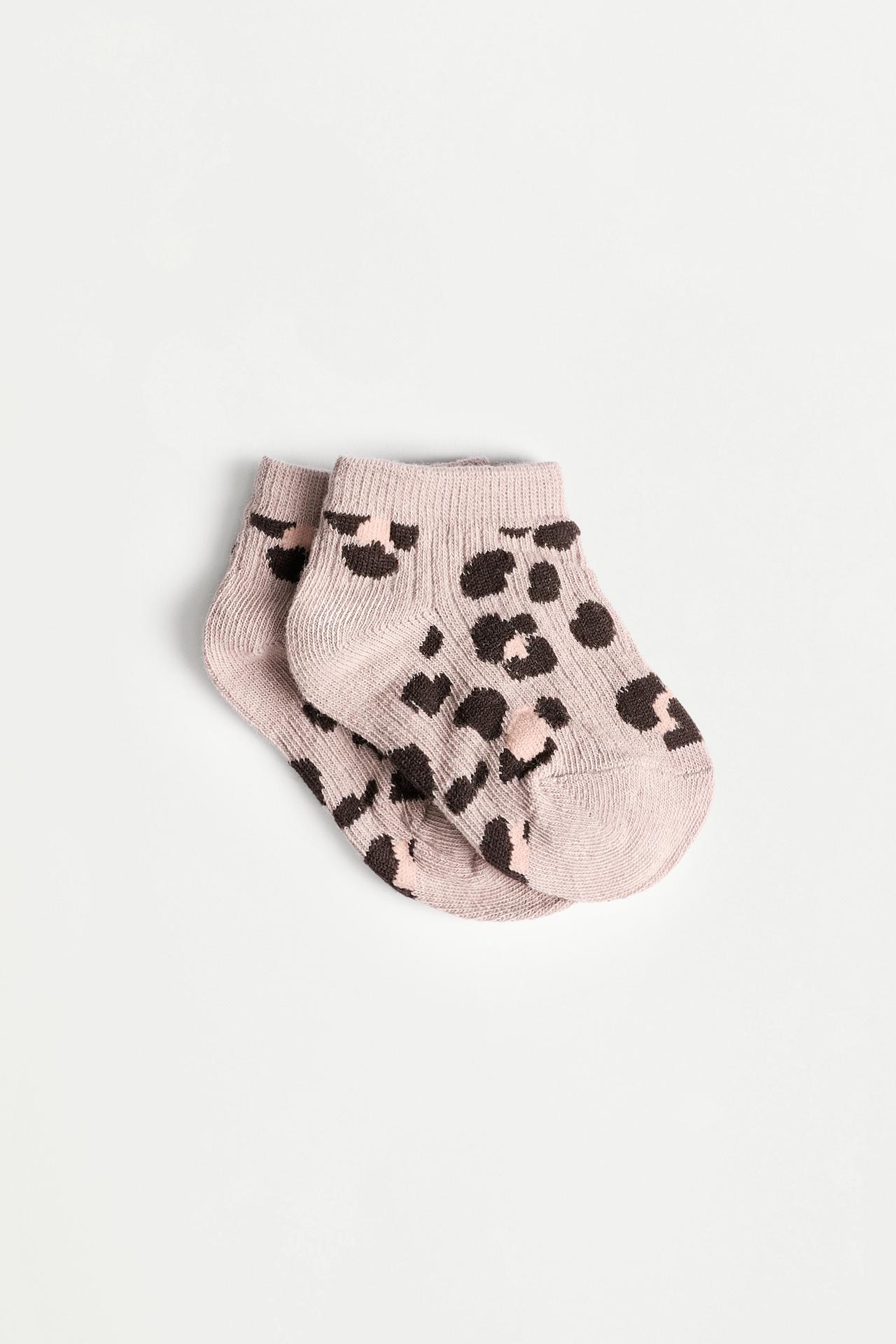 7-pack of animal print short socks — LEOPARD PRINT
