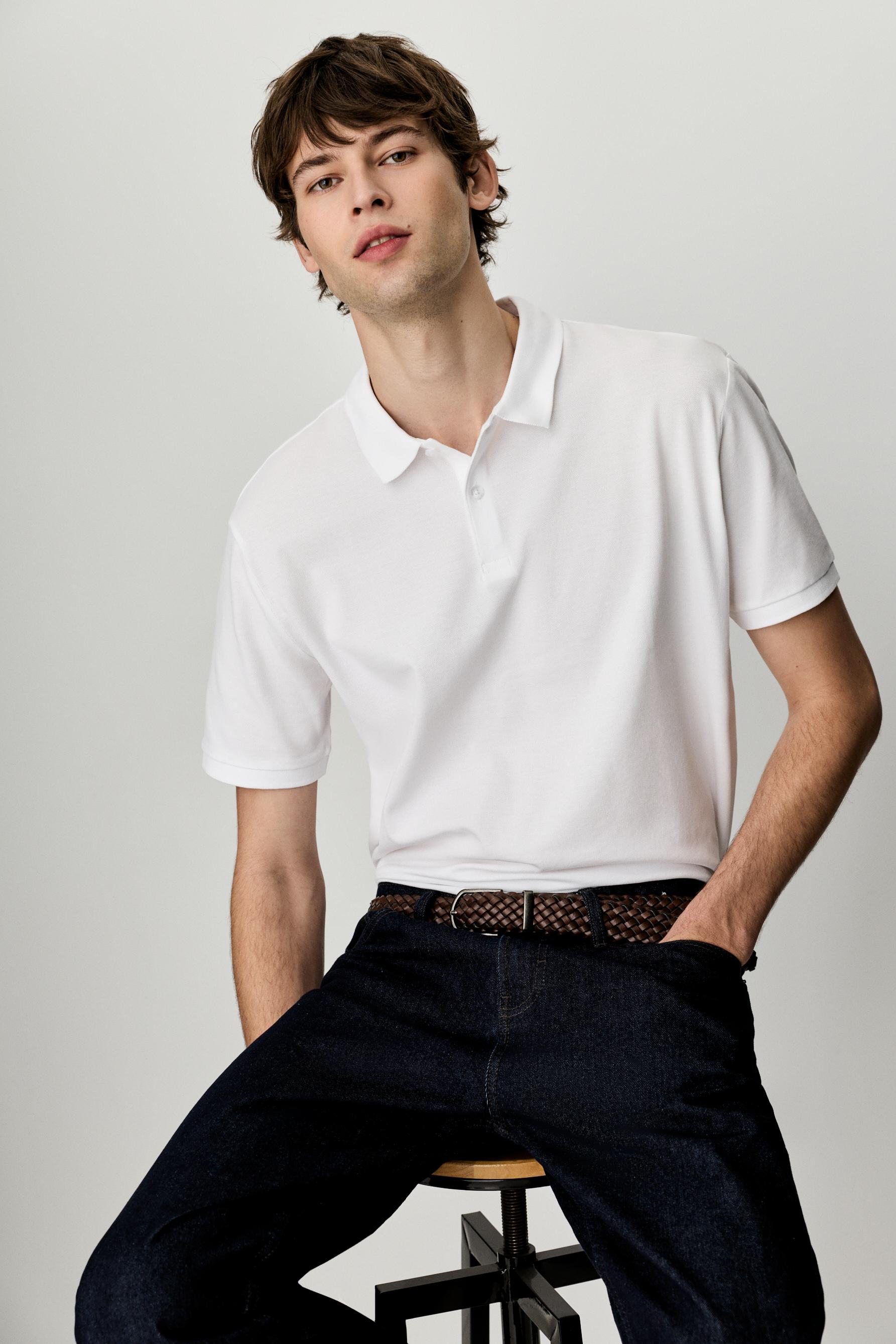 Basic polo shirt — WHITE