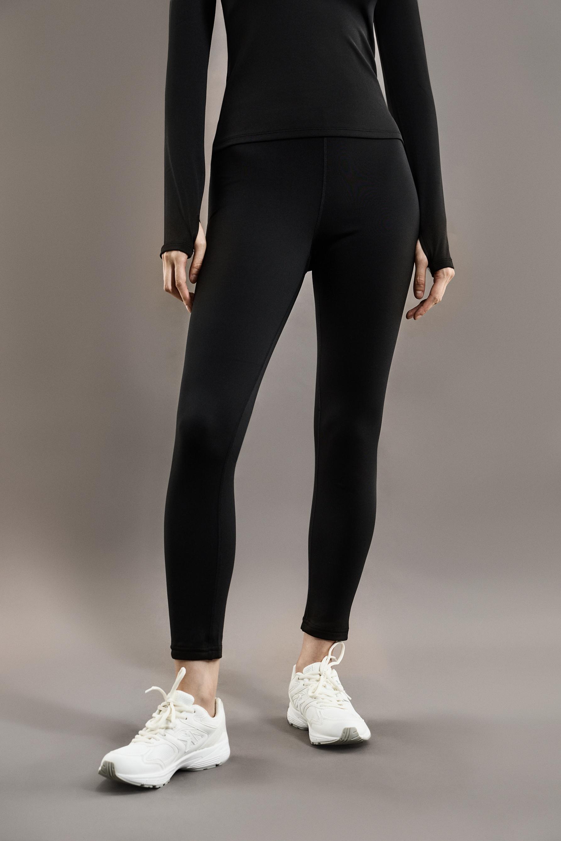 Medium-weight thermal leggings (-7ºC to 9ºC) — BLACK