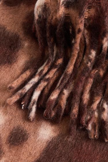 Leopard print scarf — BEIGE 3