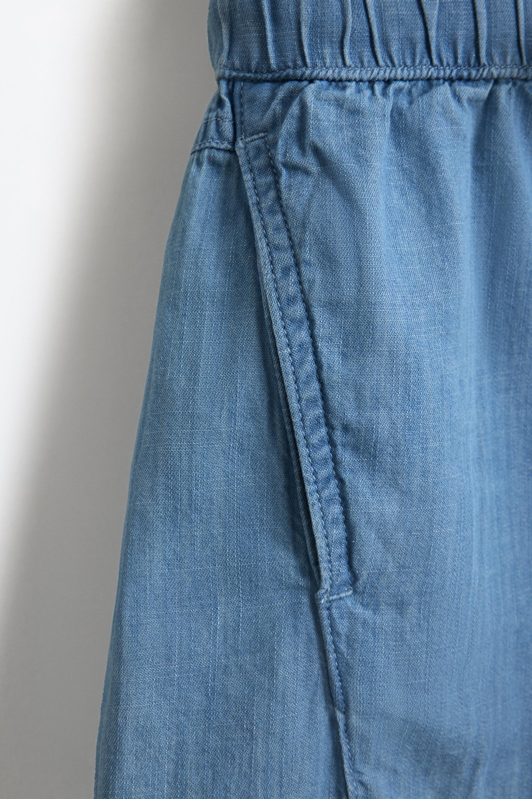 Lightweight denim shorts — PALE BLUE