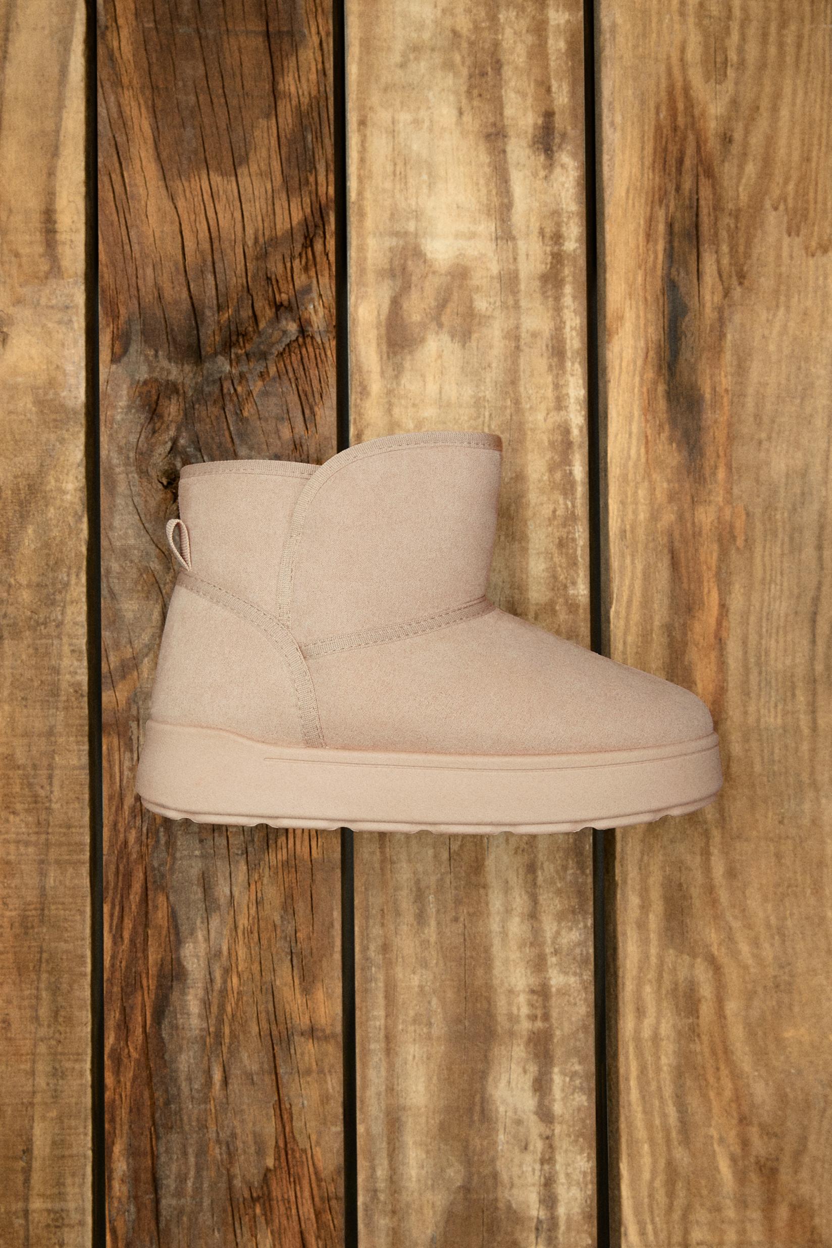 Lined ankle boot — BEIGE