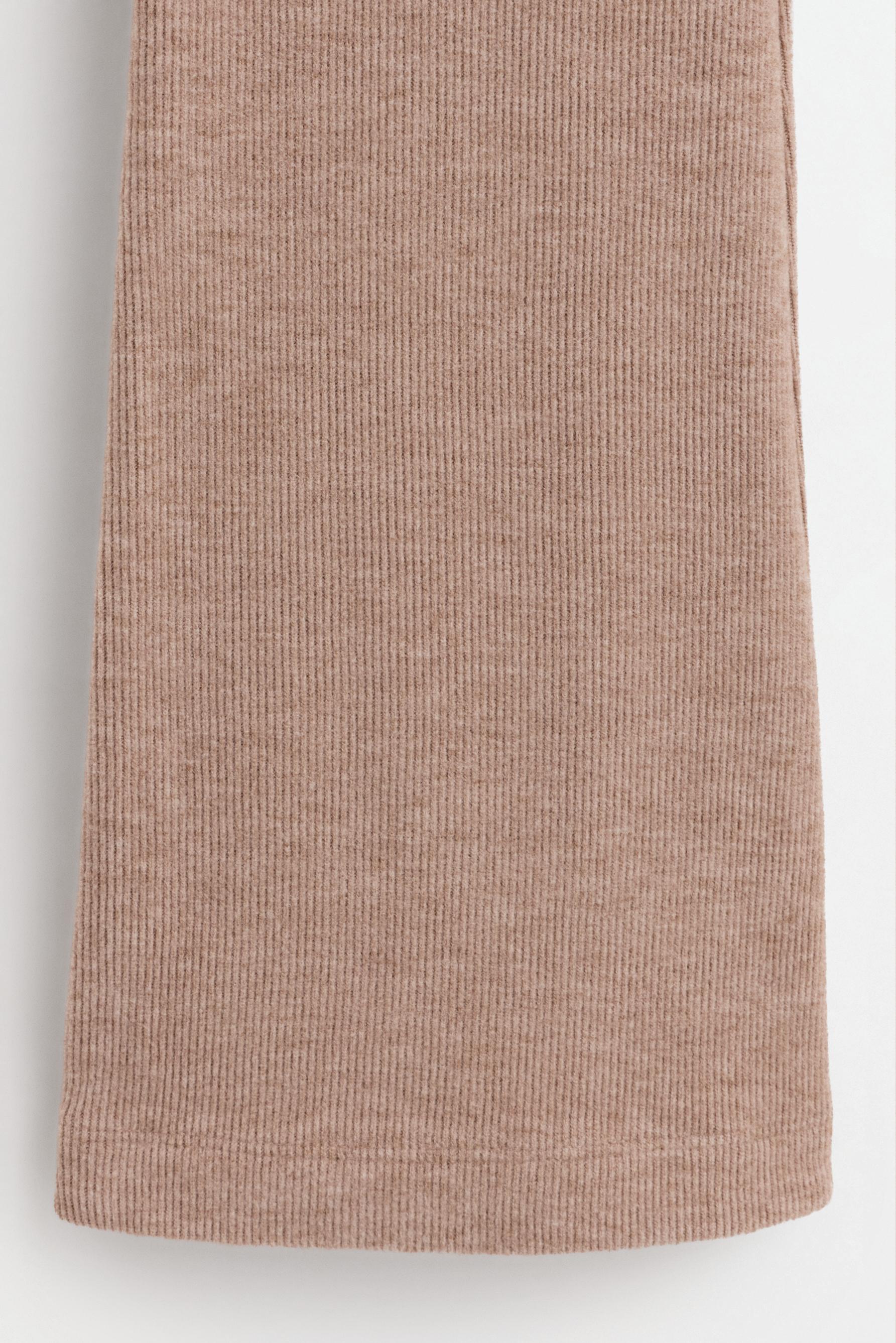 Bias cut bell bottom leggings — LIGHT CAMEL