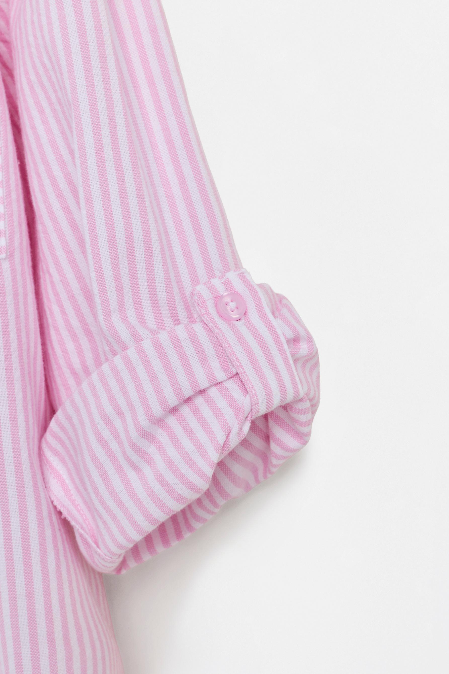 Striped shirt and ribbed T-shirt pack — PINK