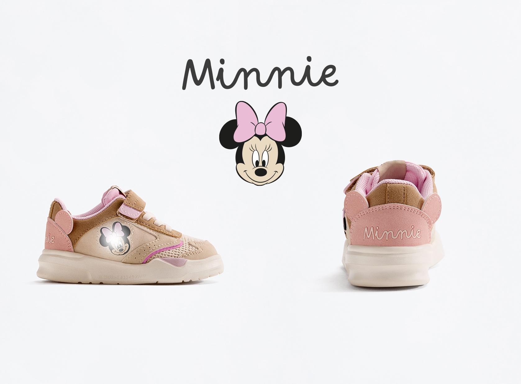Minnie Mouse ©Disney light-up athletic shoe — BEIGE