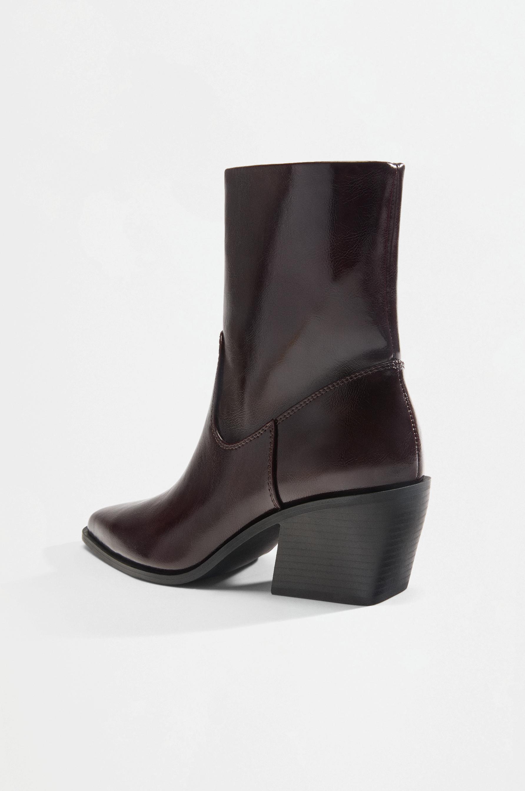 style ankle boots — BURGUNDY