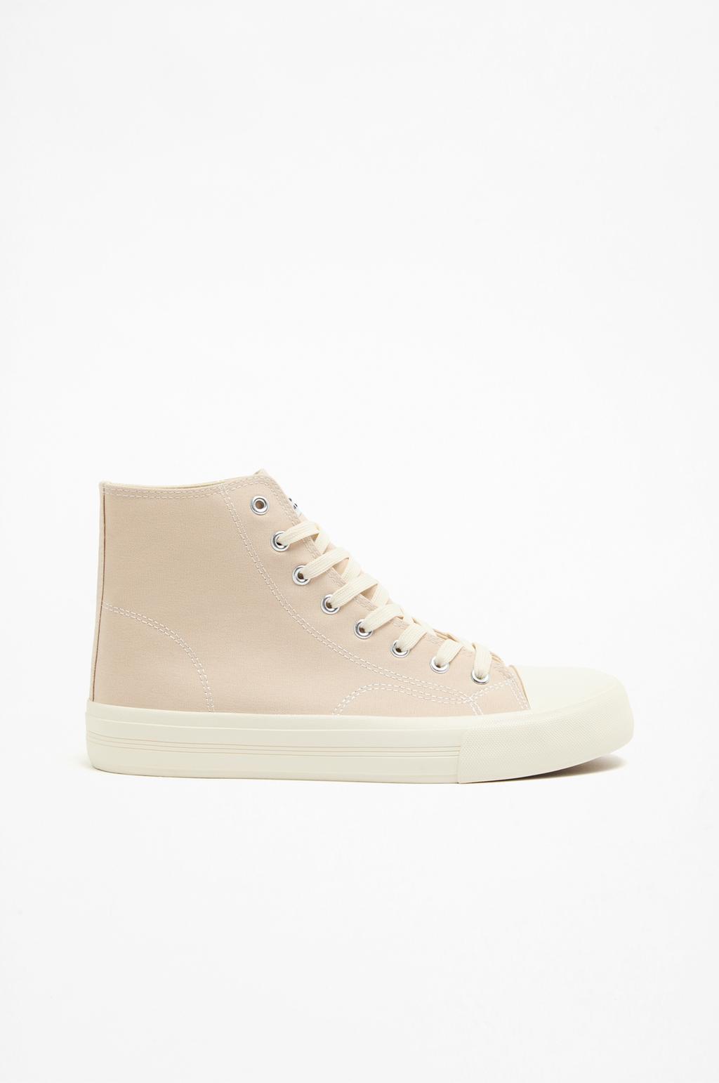 High-top sneakers with toecap