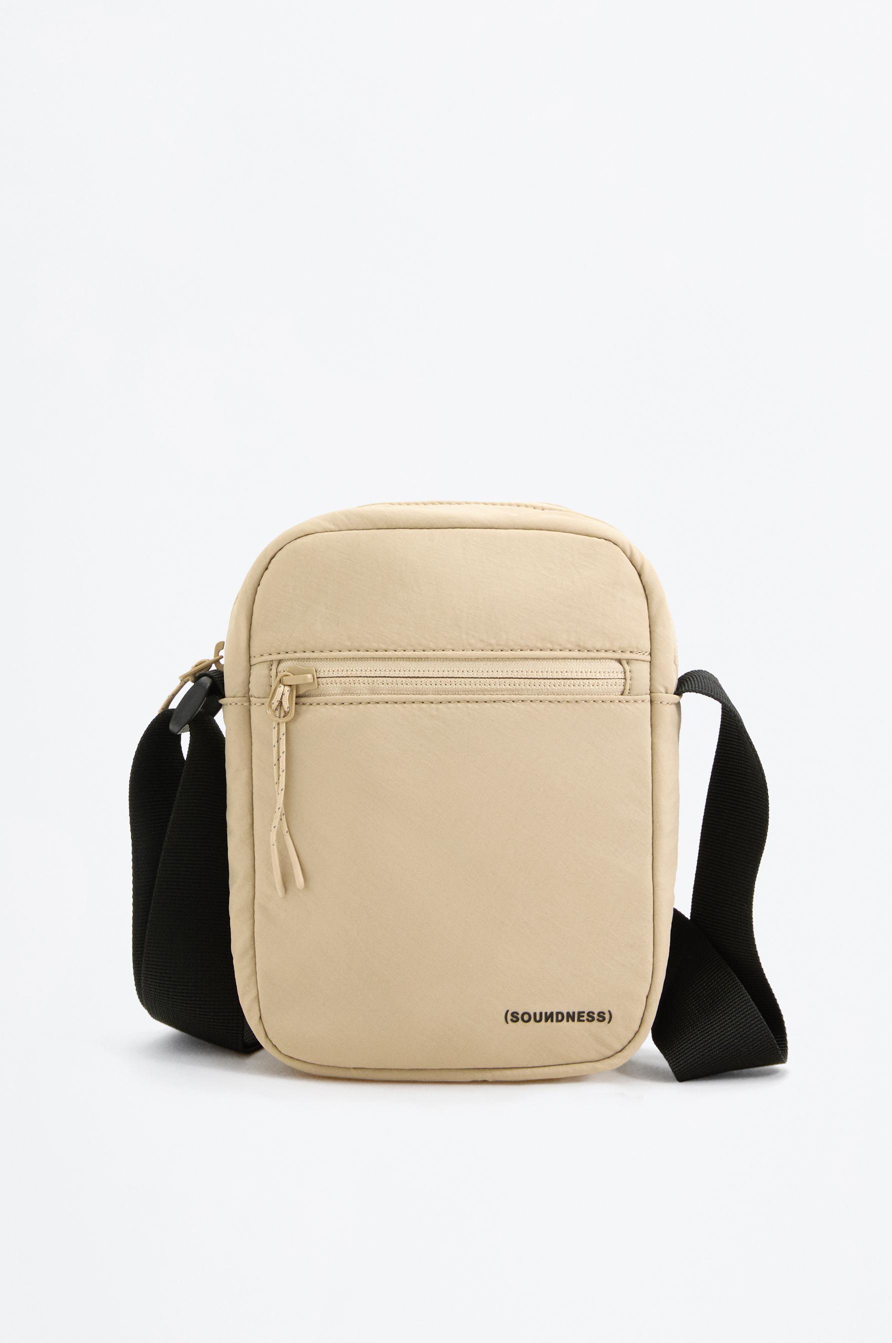 Soundness Nylon Crossbody Bag — BEIGE