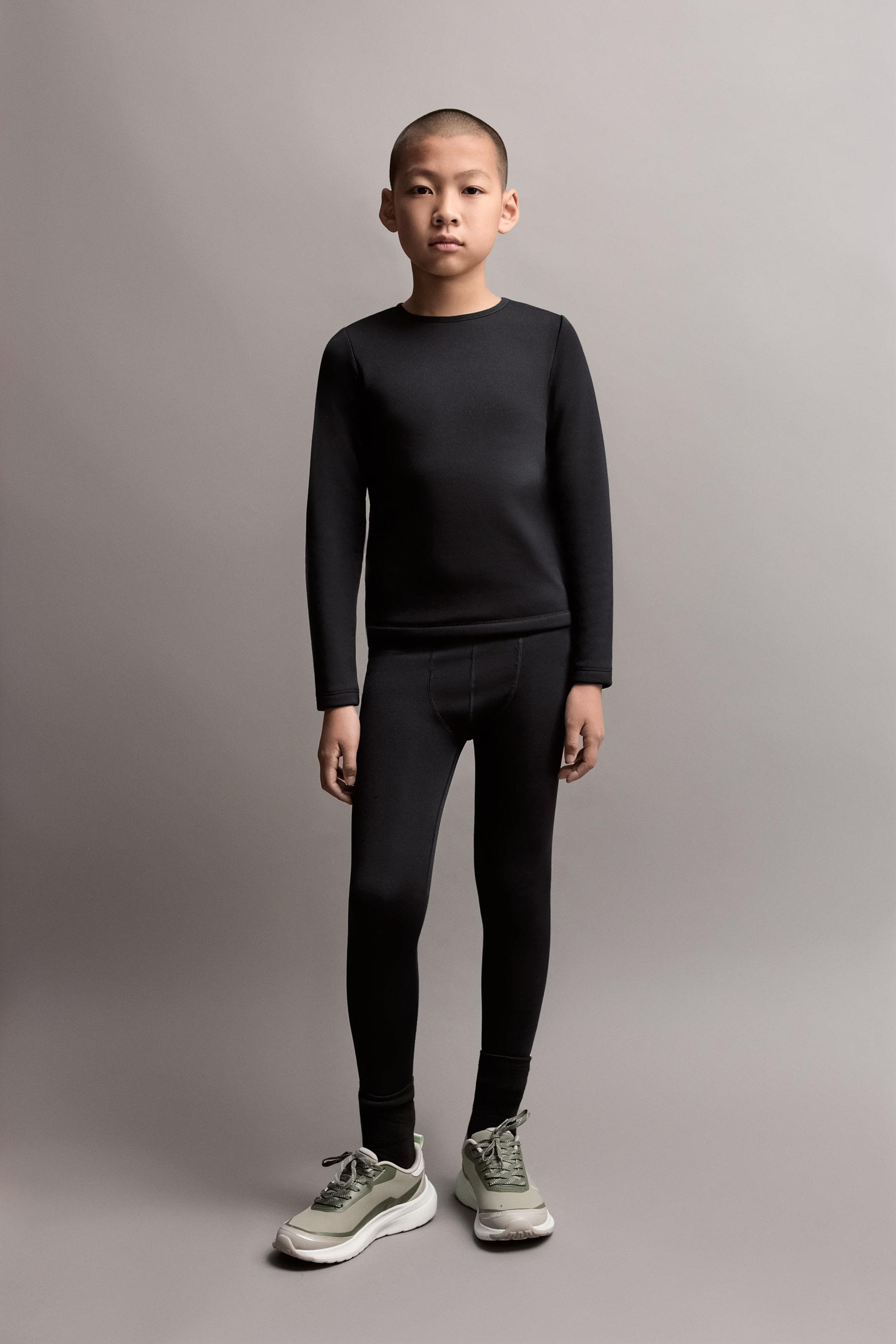 HEAVY WEIGHT thermal comfort leggings — BLACK