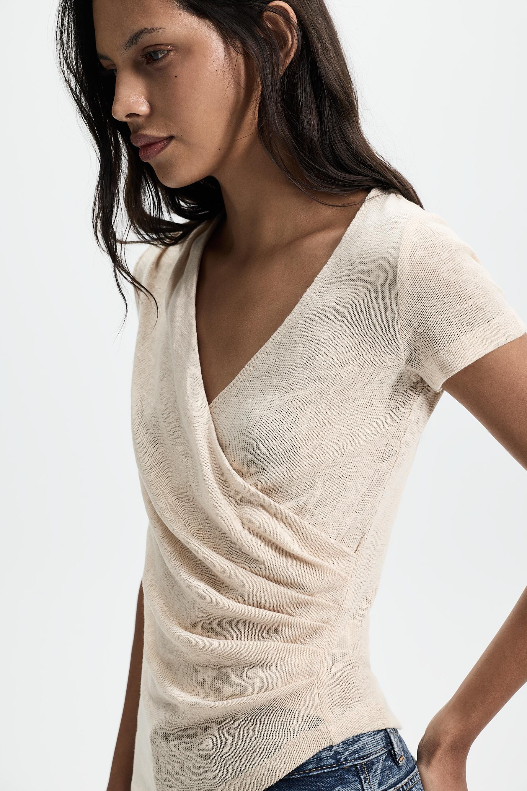 Ruched top — ECRU