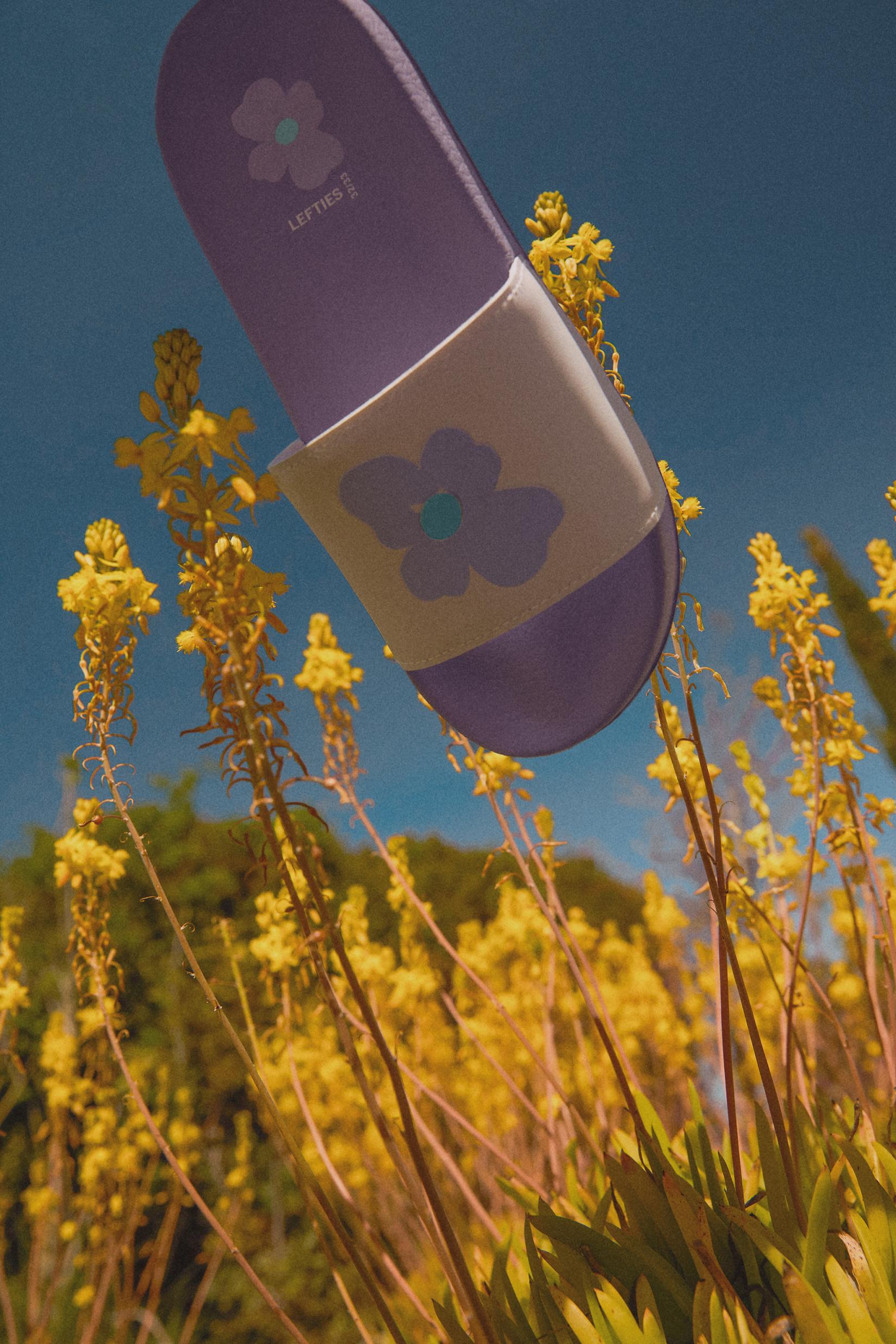 Floral slides — MAUVE