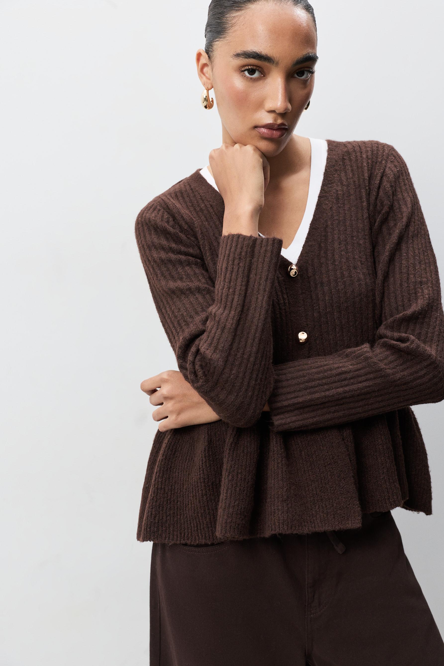 Chaqueta punto espumoso peplum