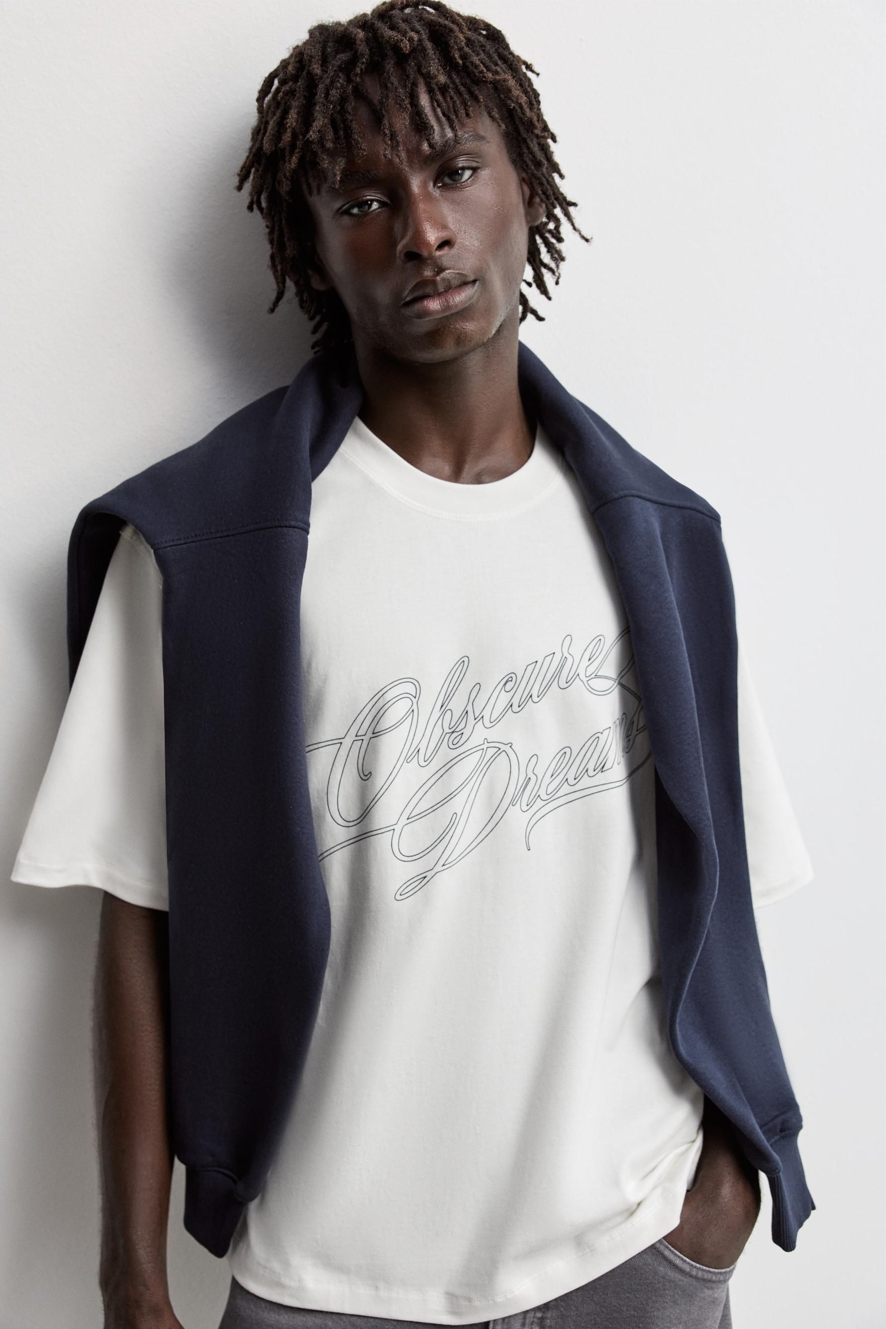 Oversize printed T-shirt — OFF WHITE