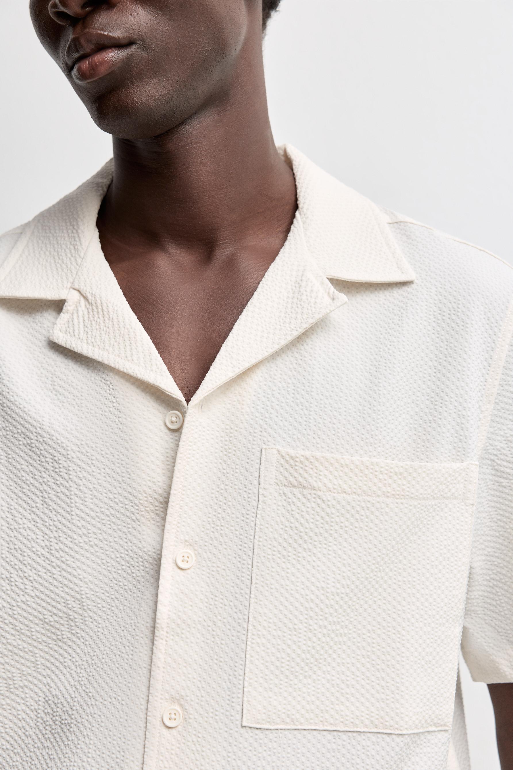 Seersucker shirt — OFF WHITE
