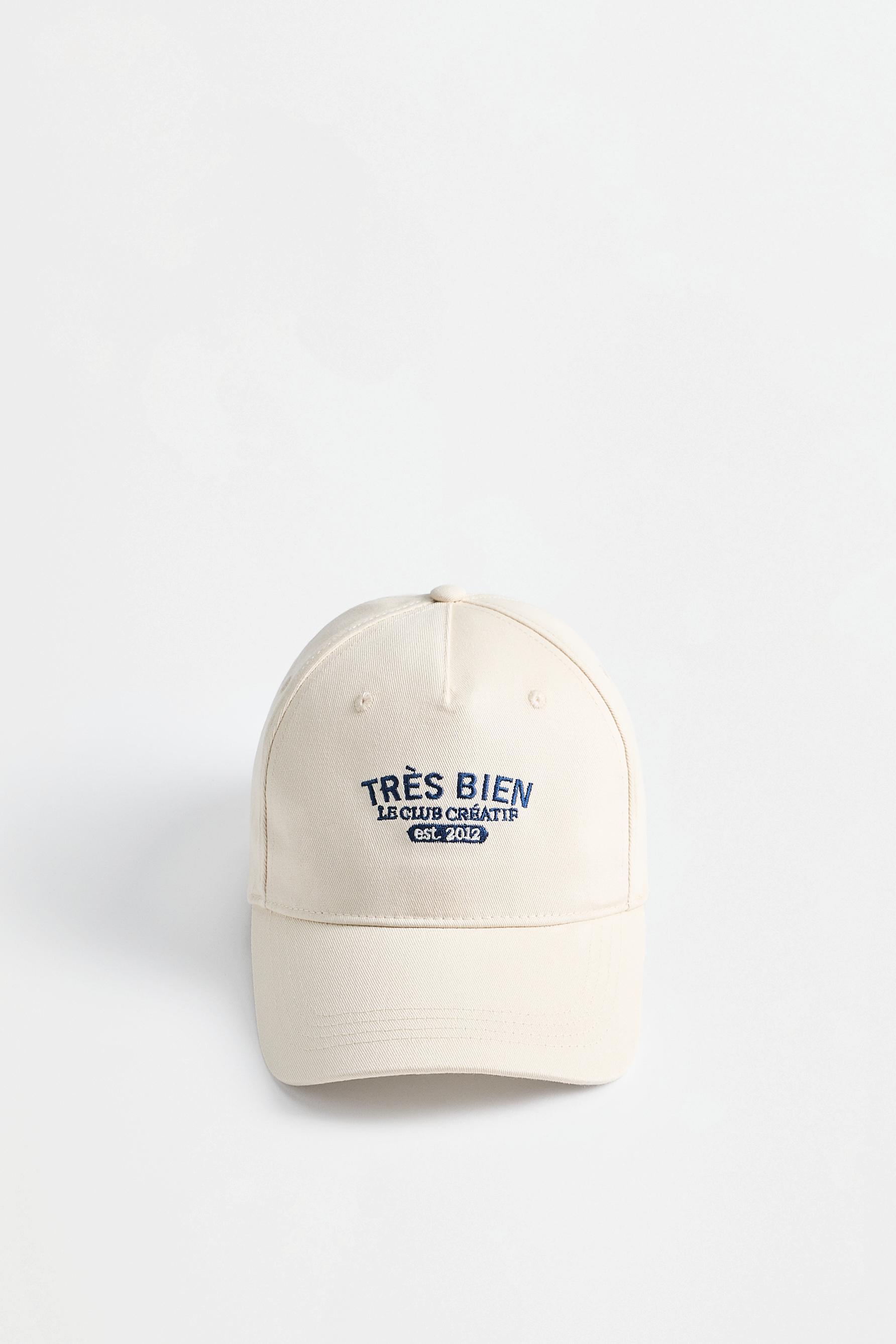 Embroidered cap — ECRU