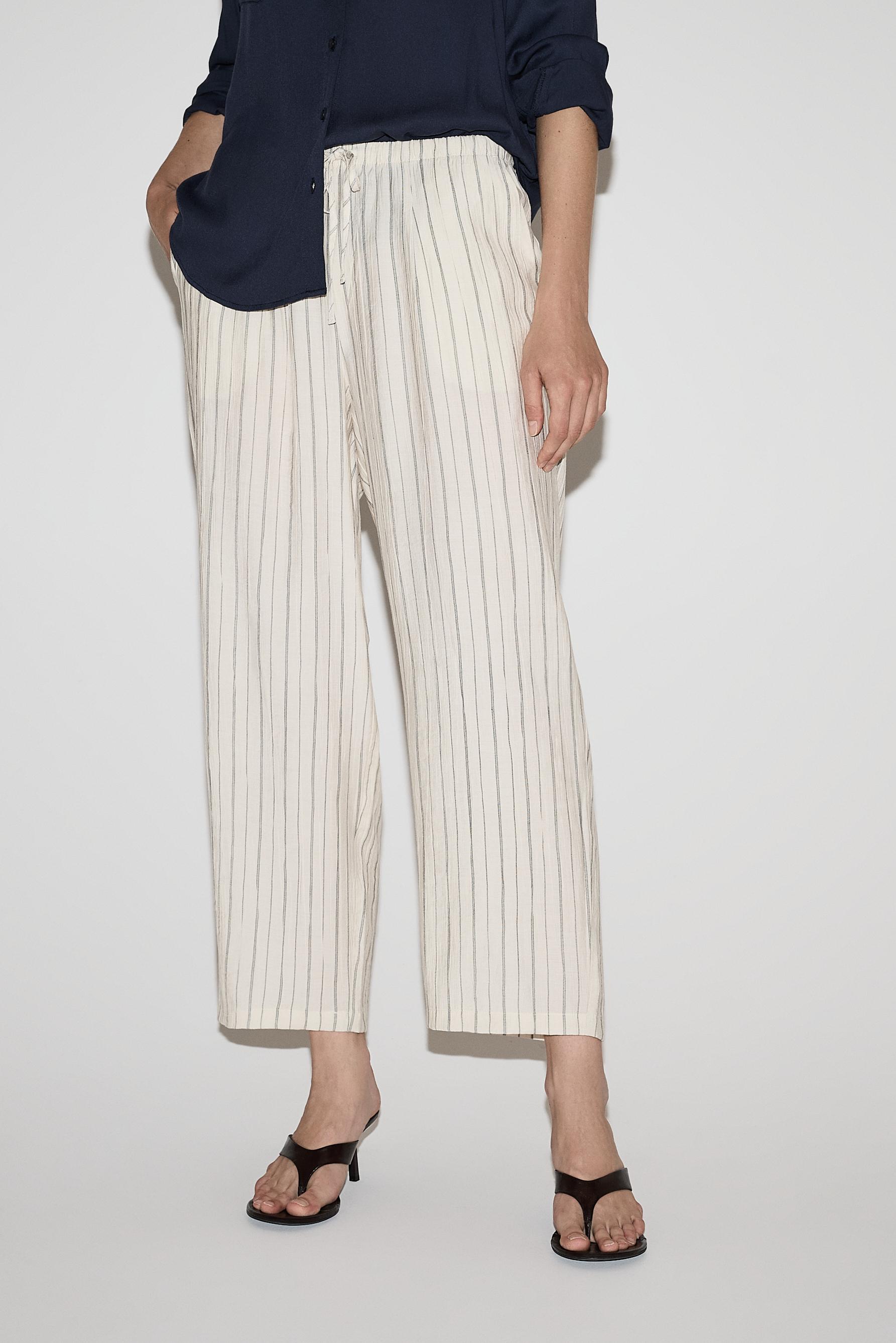 Textured jogging trousers — ECRU