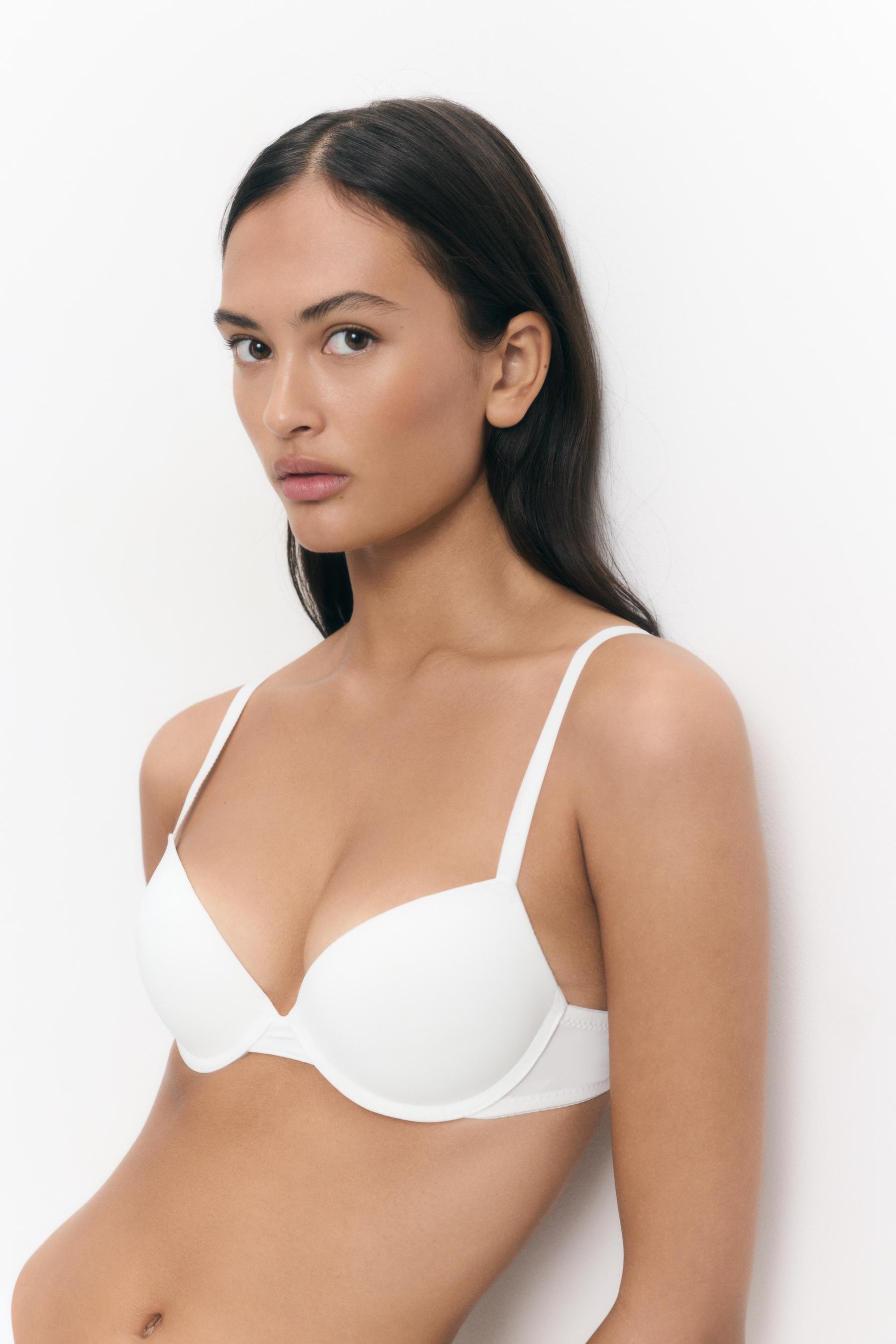 Microfibre classic push-up bra — WHITE
