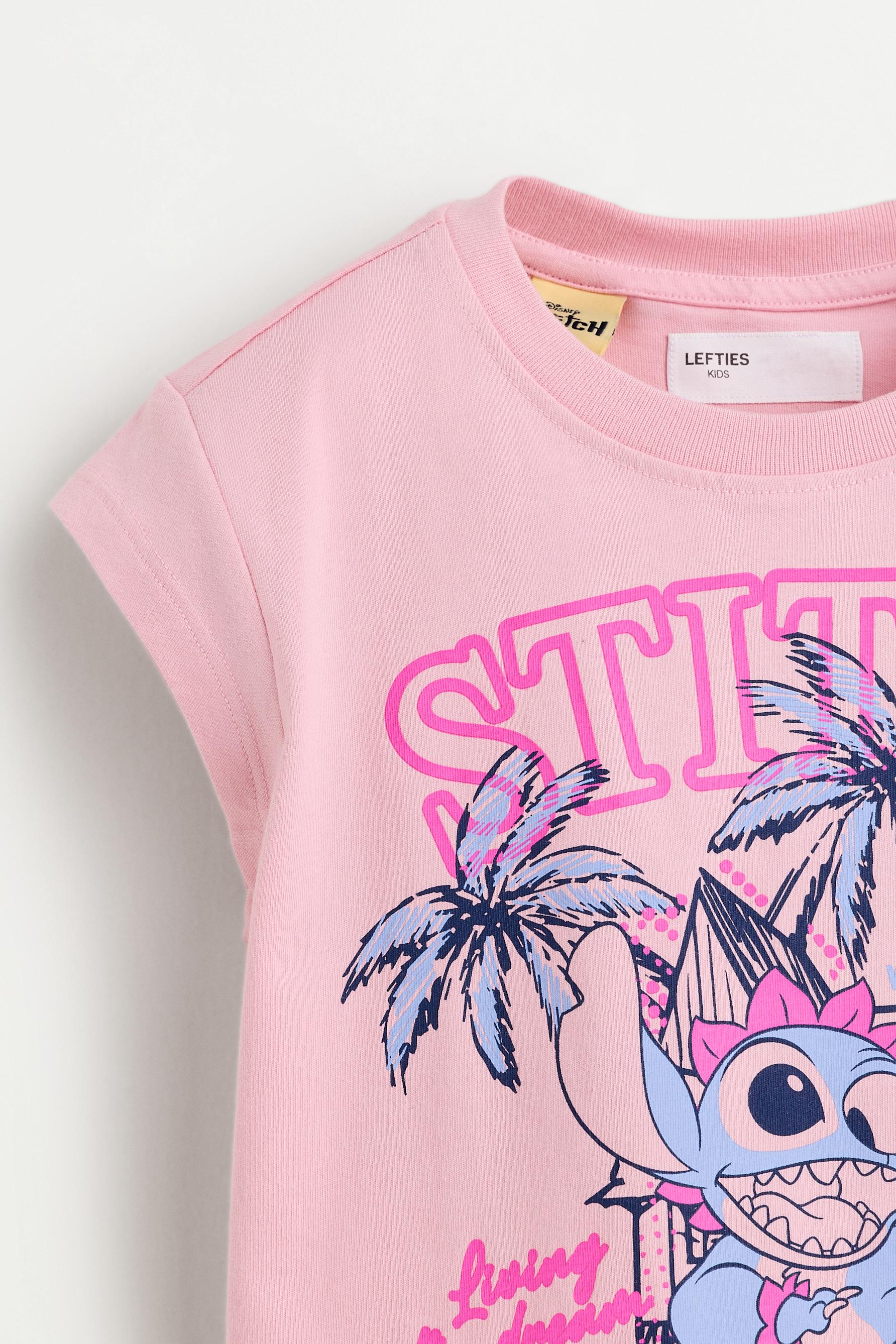 Stitch ©Disney T-shirt and cycling leggings set — PINK
