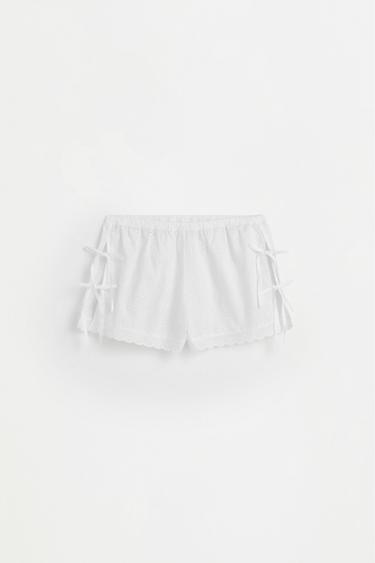 Swiss embroidery shorts — WHITE 6