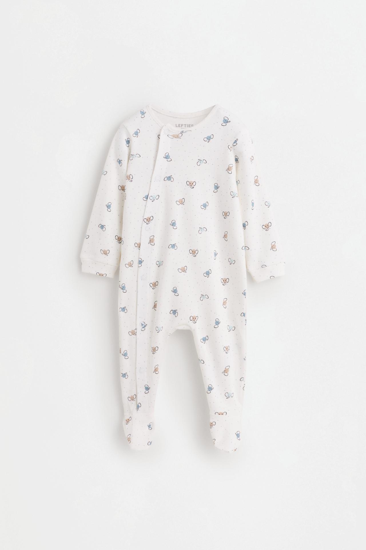 Printed interlock sleepsuit — BLUE