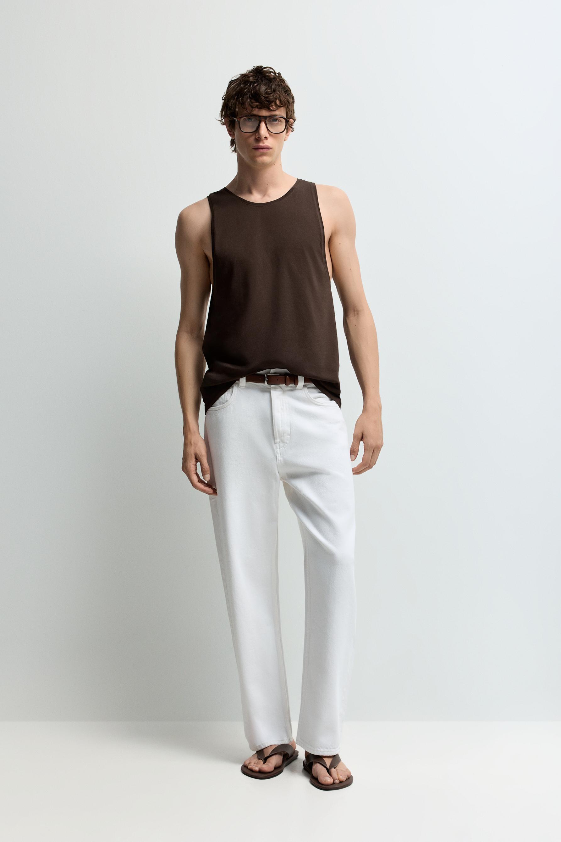 Basic tank top — BROWN