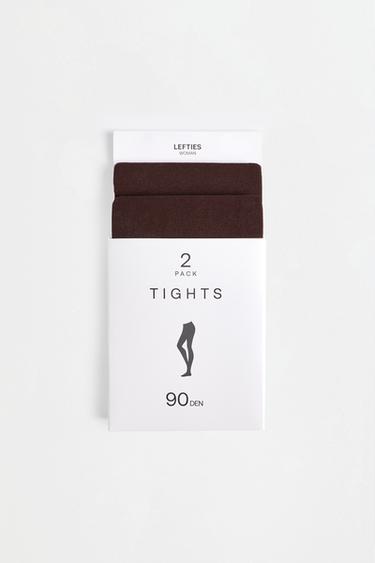 Basic 90 denier tights (2-pack) — CHOCOLATE 6