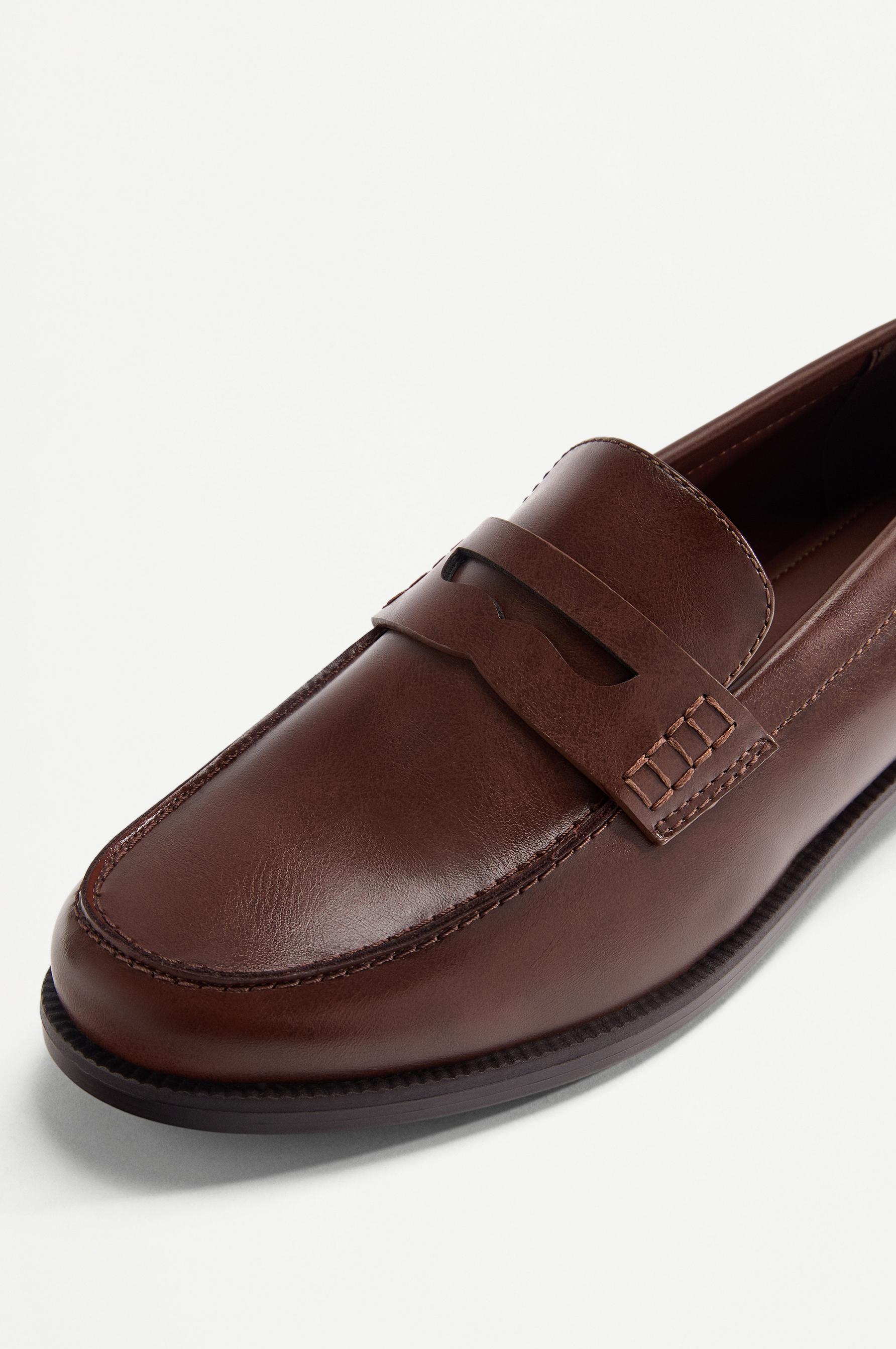 Tailored Penny Loafers — BROWN
