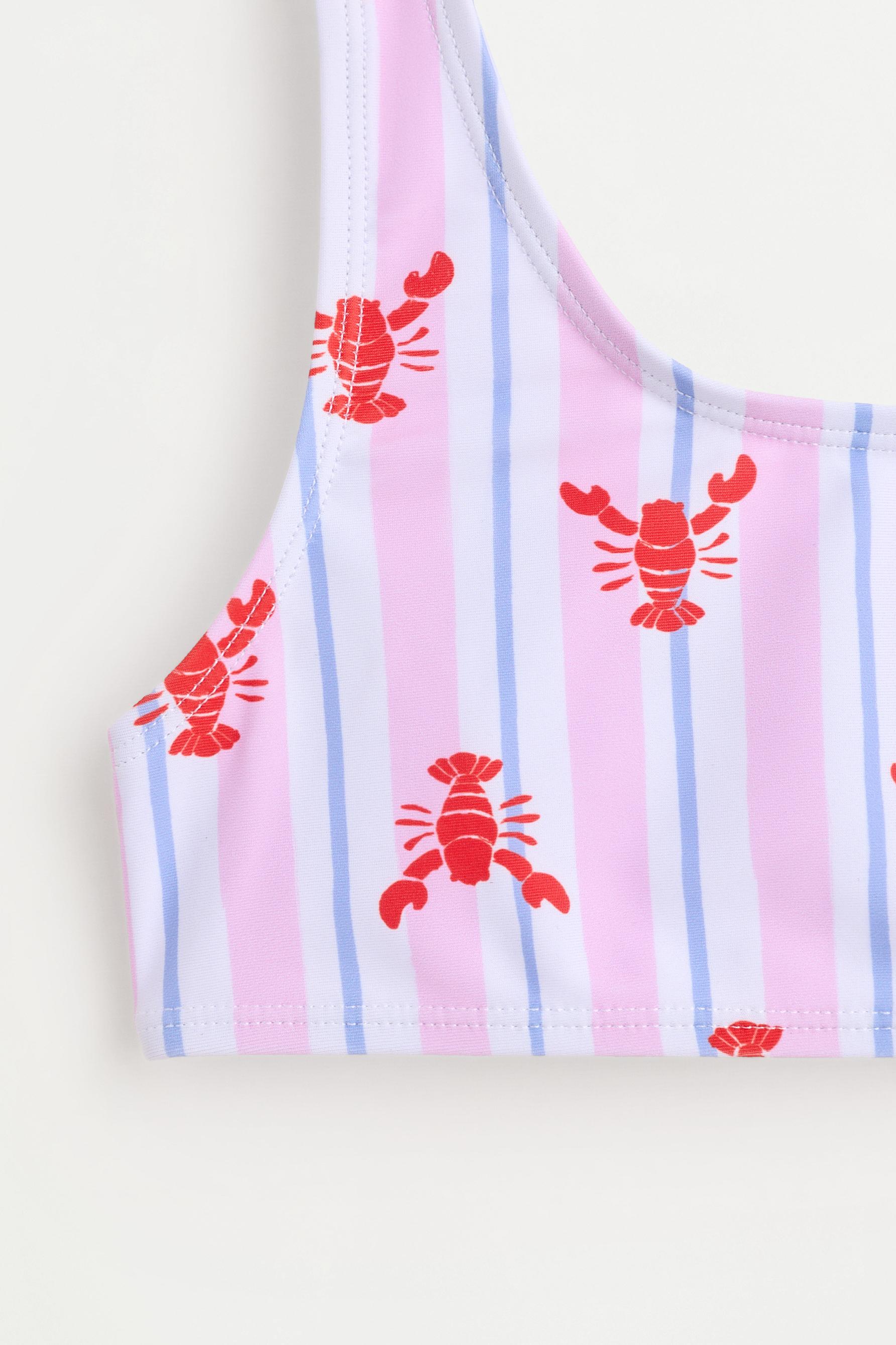 Striped print bikini — PINK
