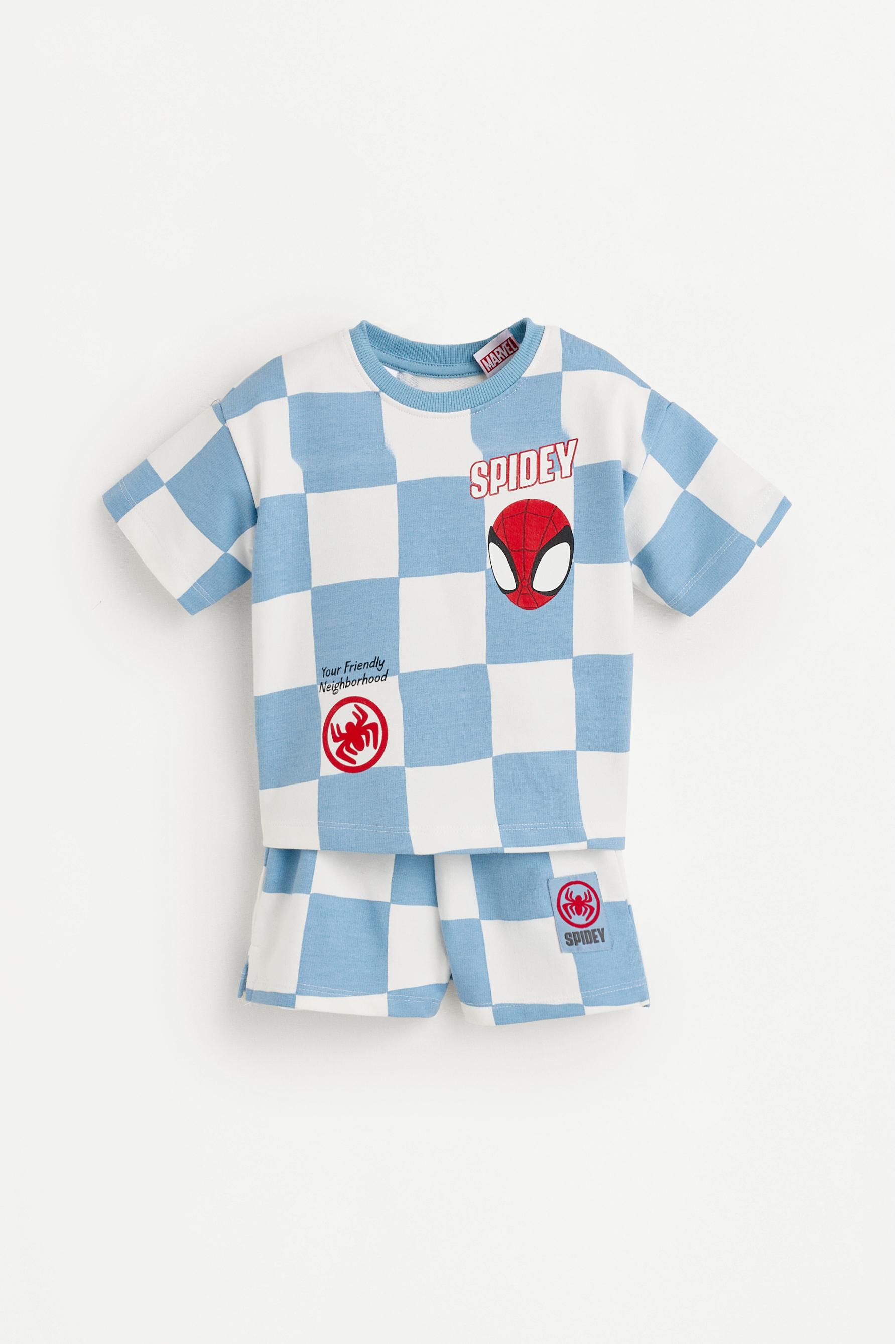 Spidey ©Marvel T-shirt and Bermuda shorts set — WHITE