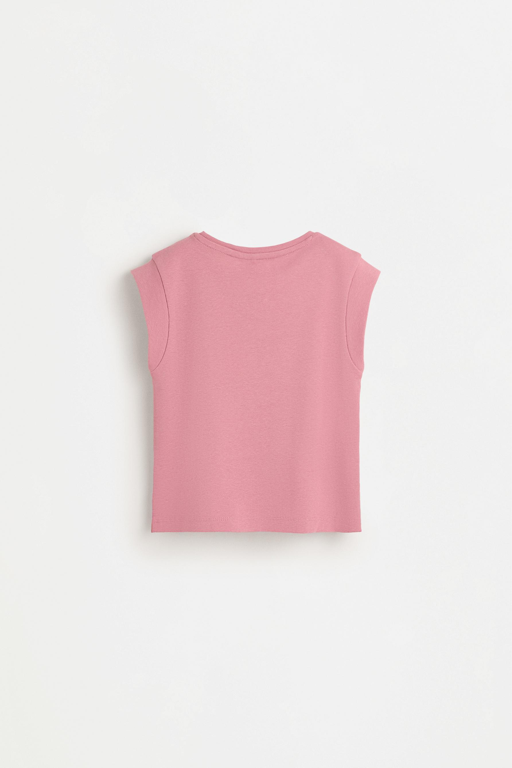 Drop sleeve T-shirt — DARK PINK