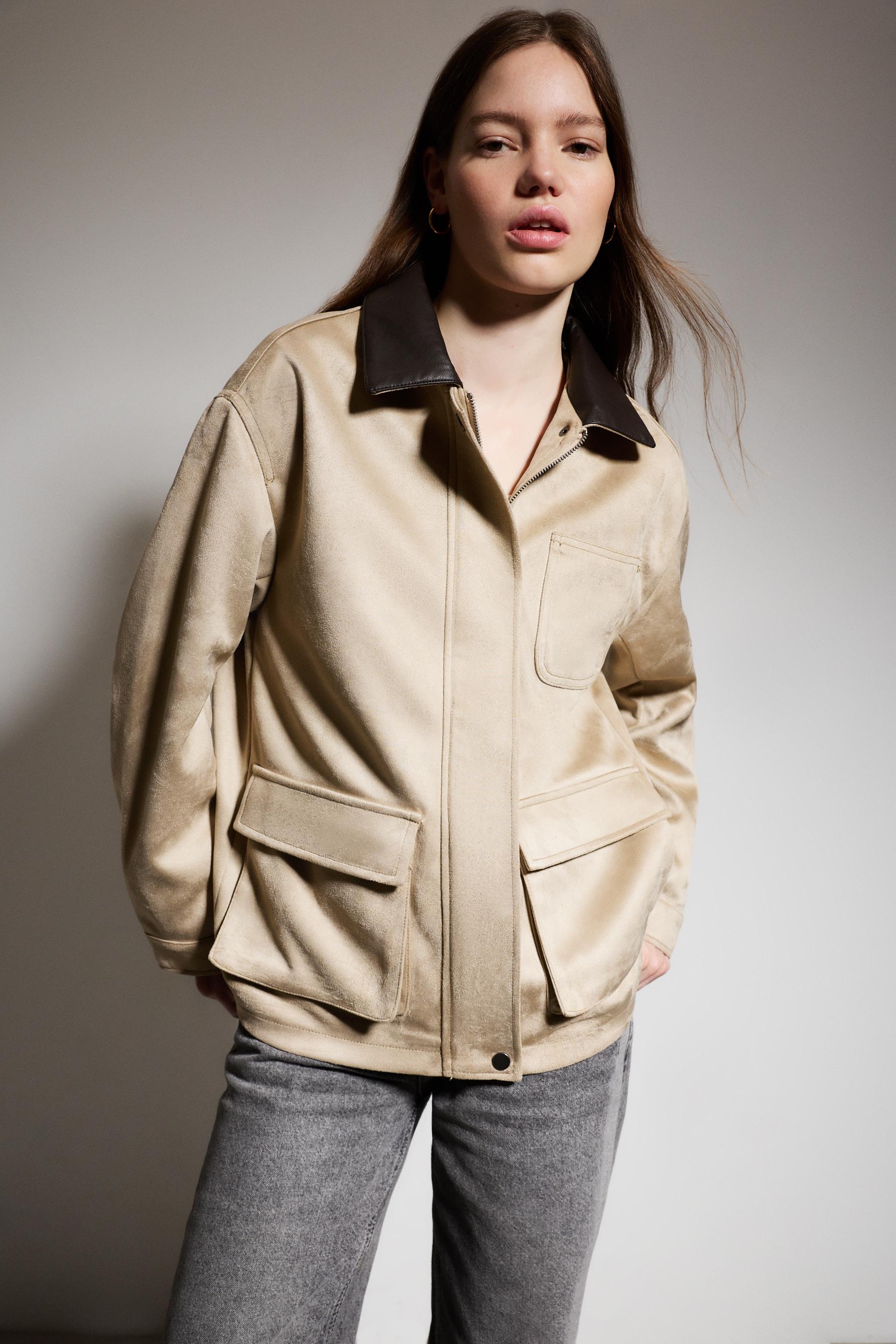 Cazadora efecto ante