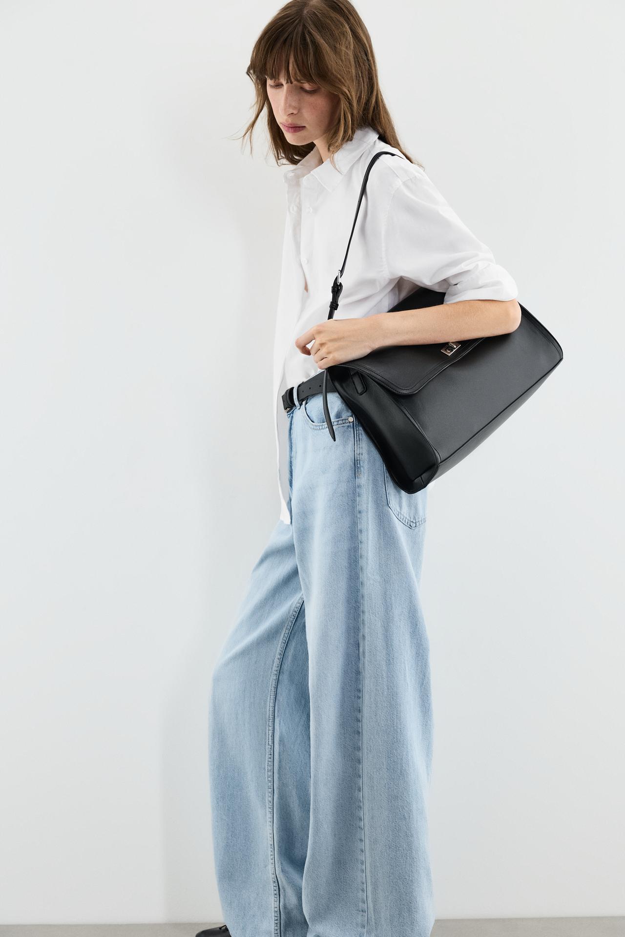 Basic striped poplin shirt — WHITE
