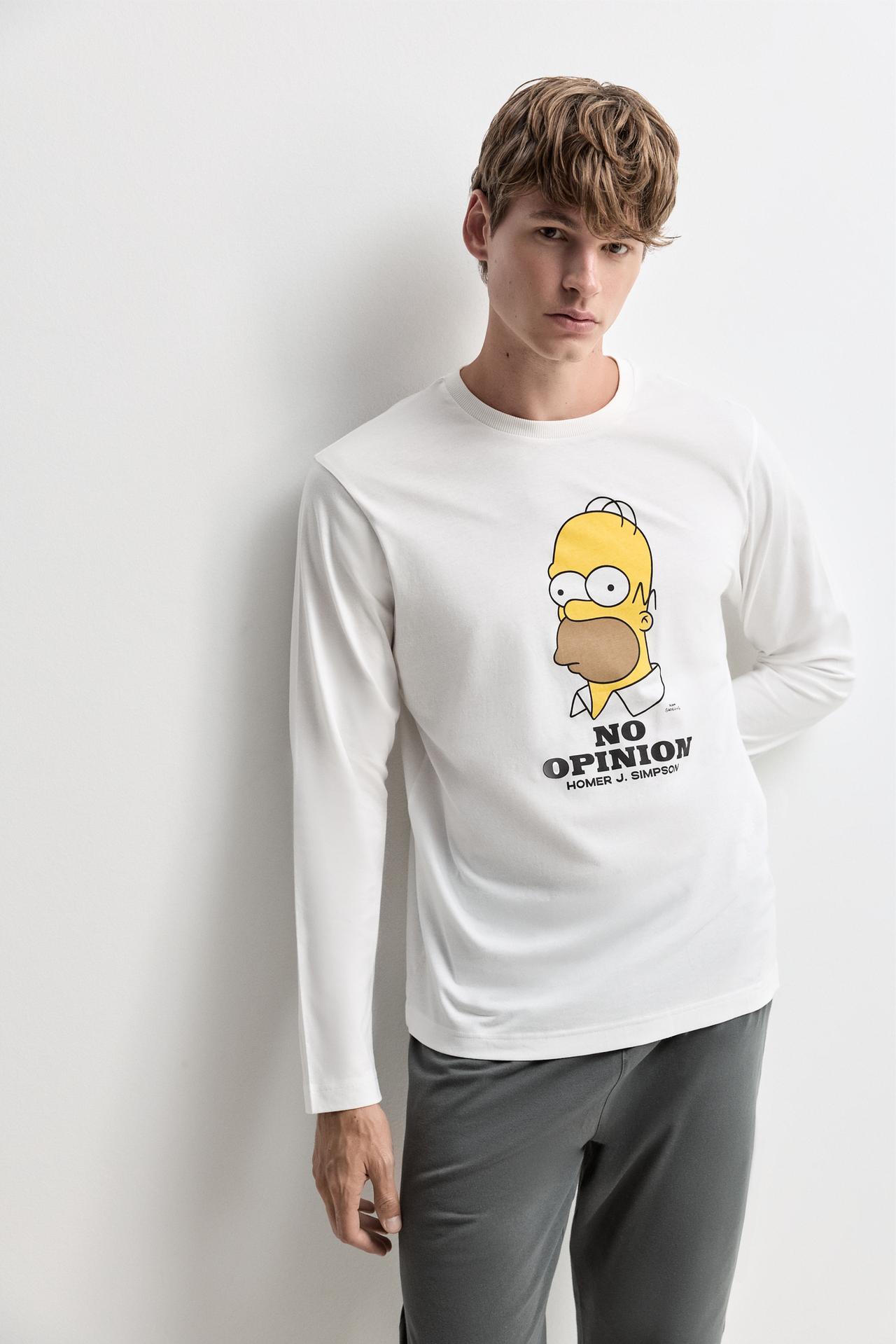 Homer Simpson long suede pajamas — OFF WHITE