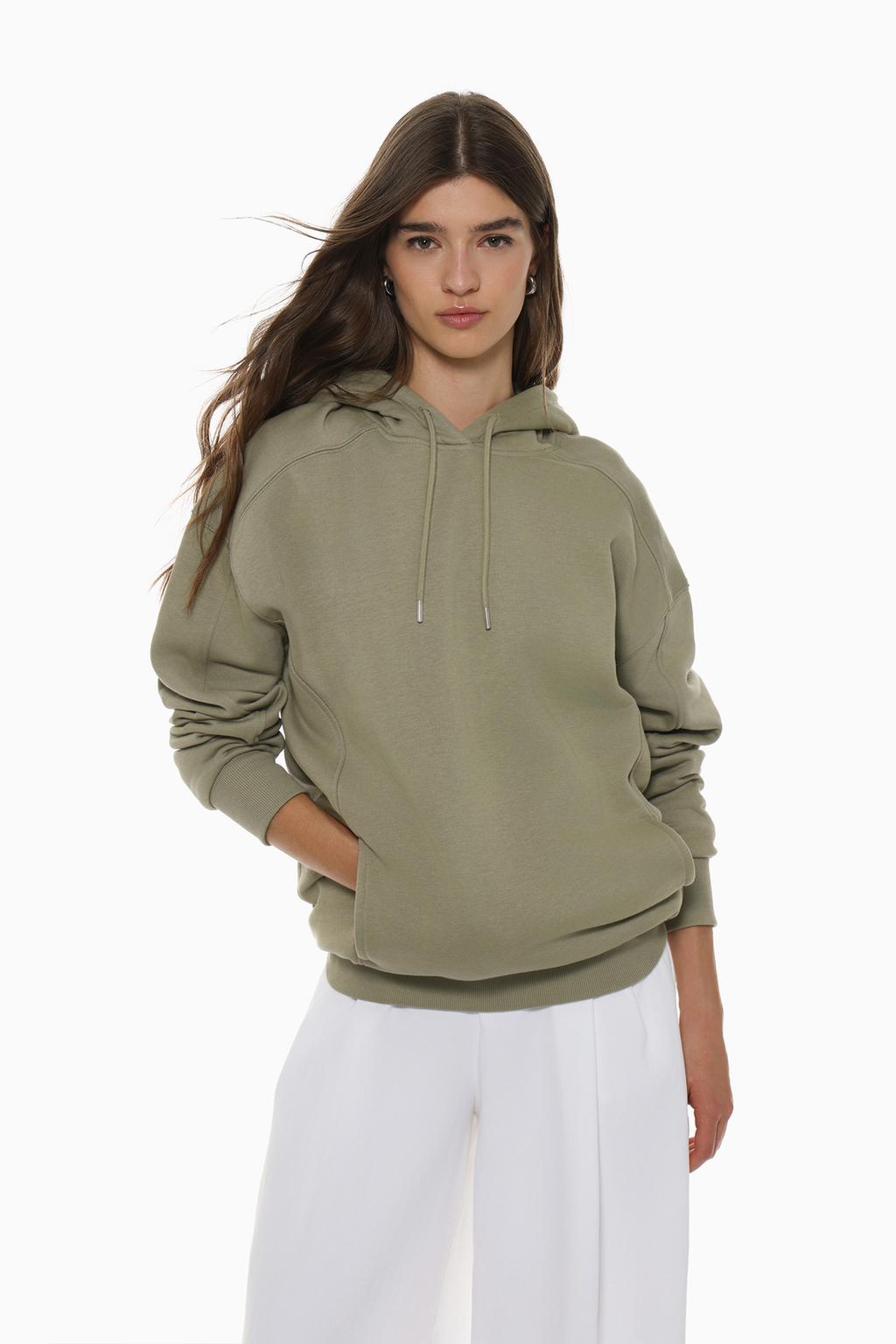 Kapüşonlu oversize fit sweatshirt