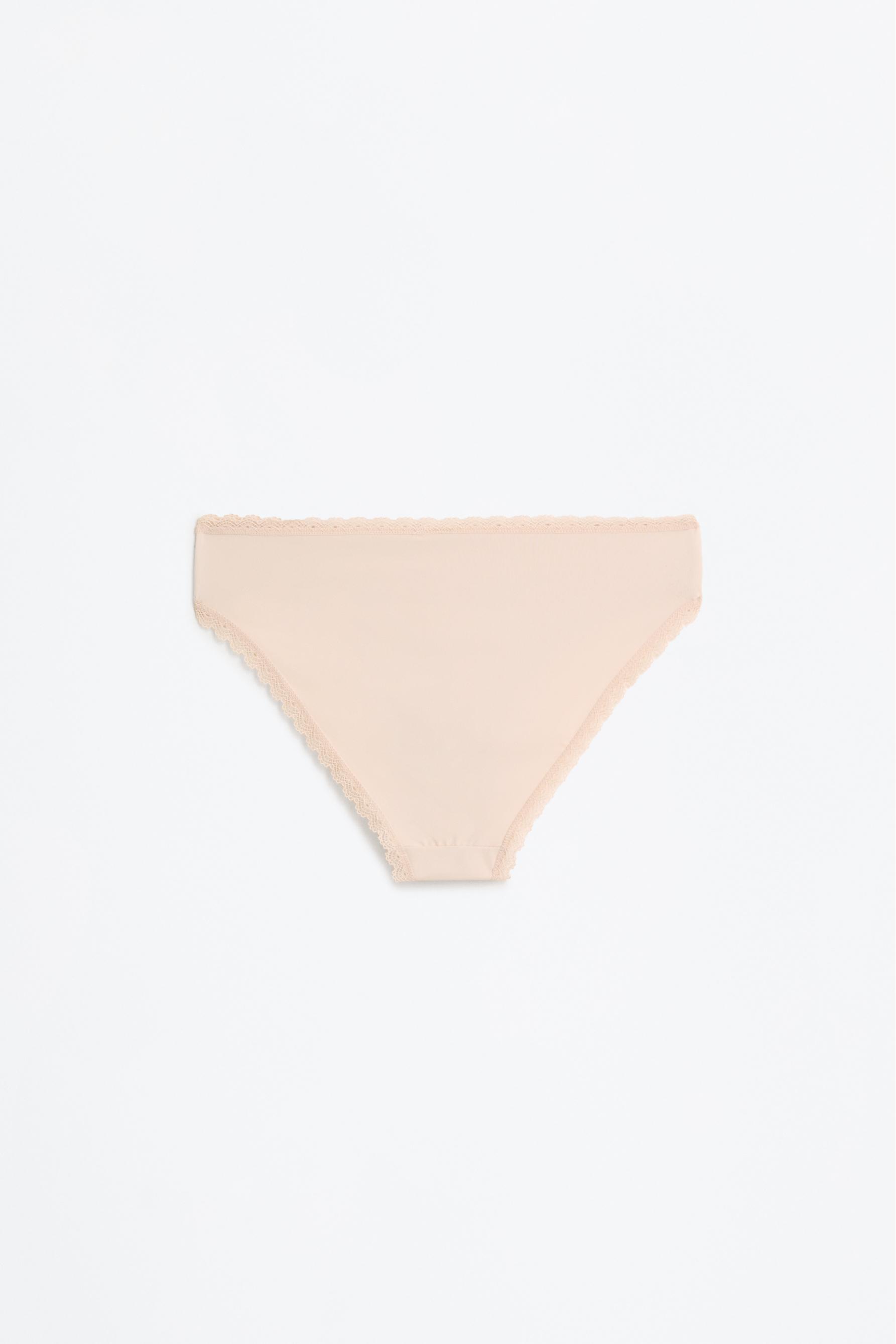 Pack of 3 pairs of classic microfibre briefs — BEIGE
