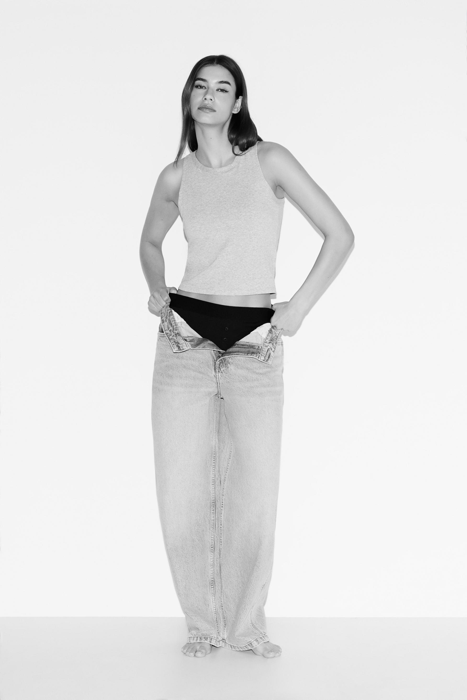 Top with built-in bra — GREY