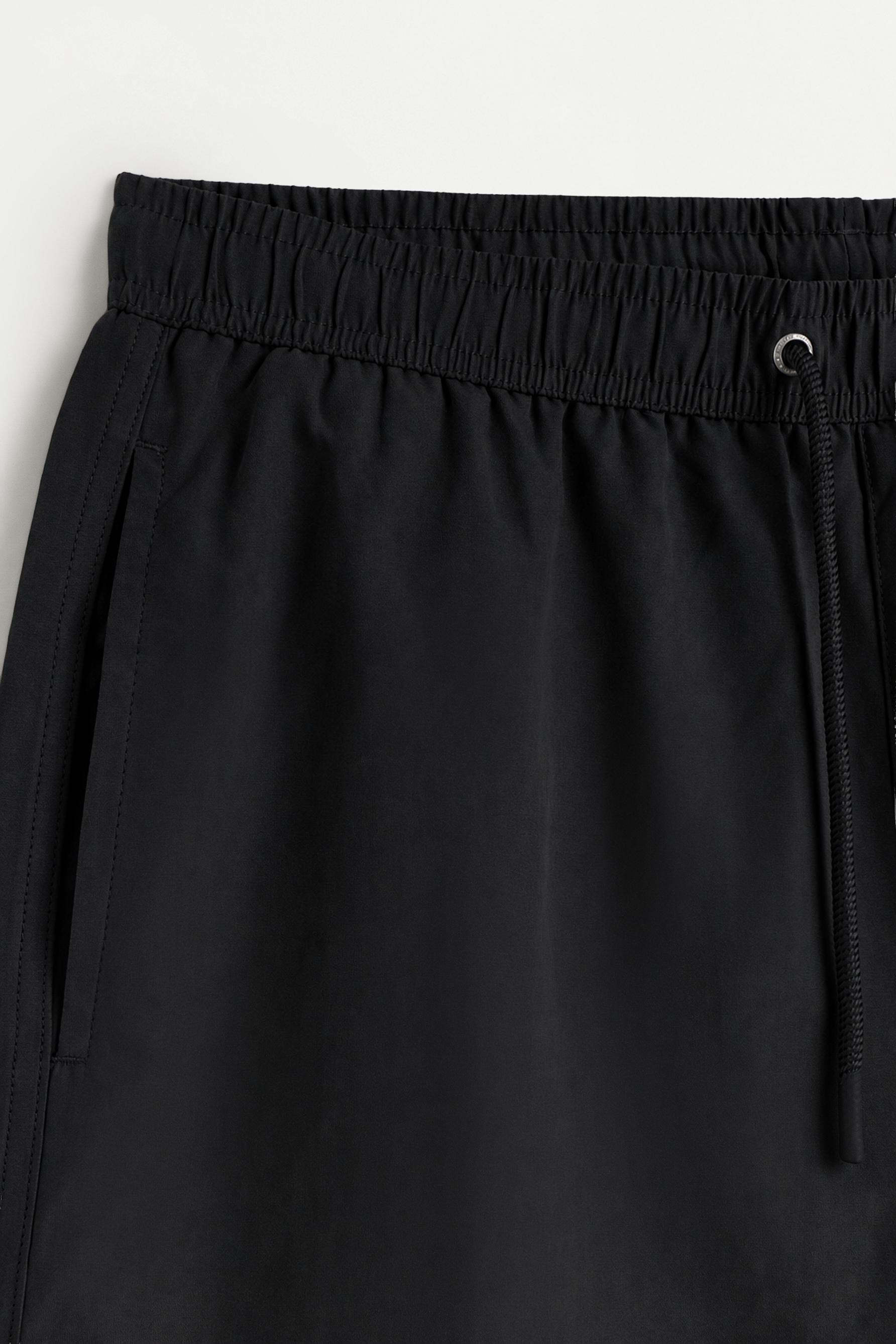 Basic long swim trunks — BLACK