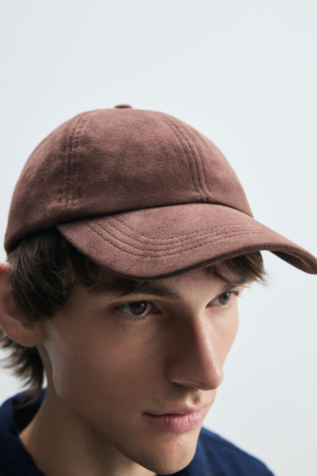 Faux suede cap