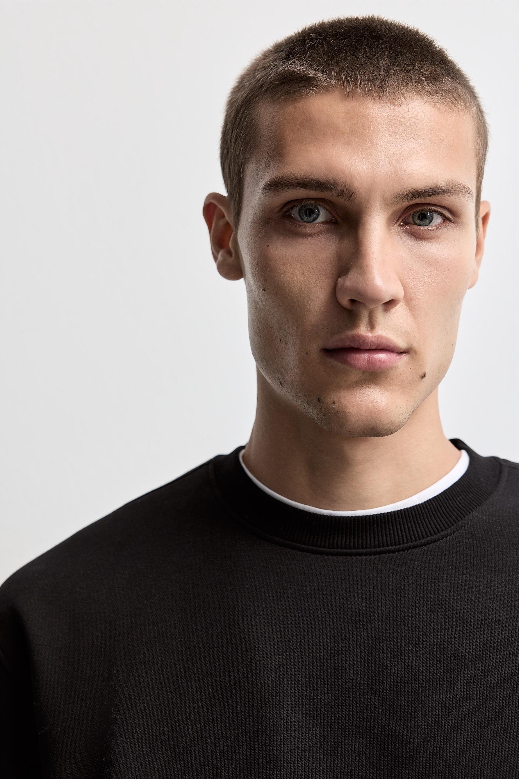 Basic sweatshirt — BLACK