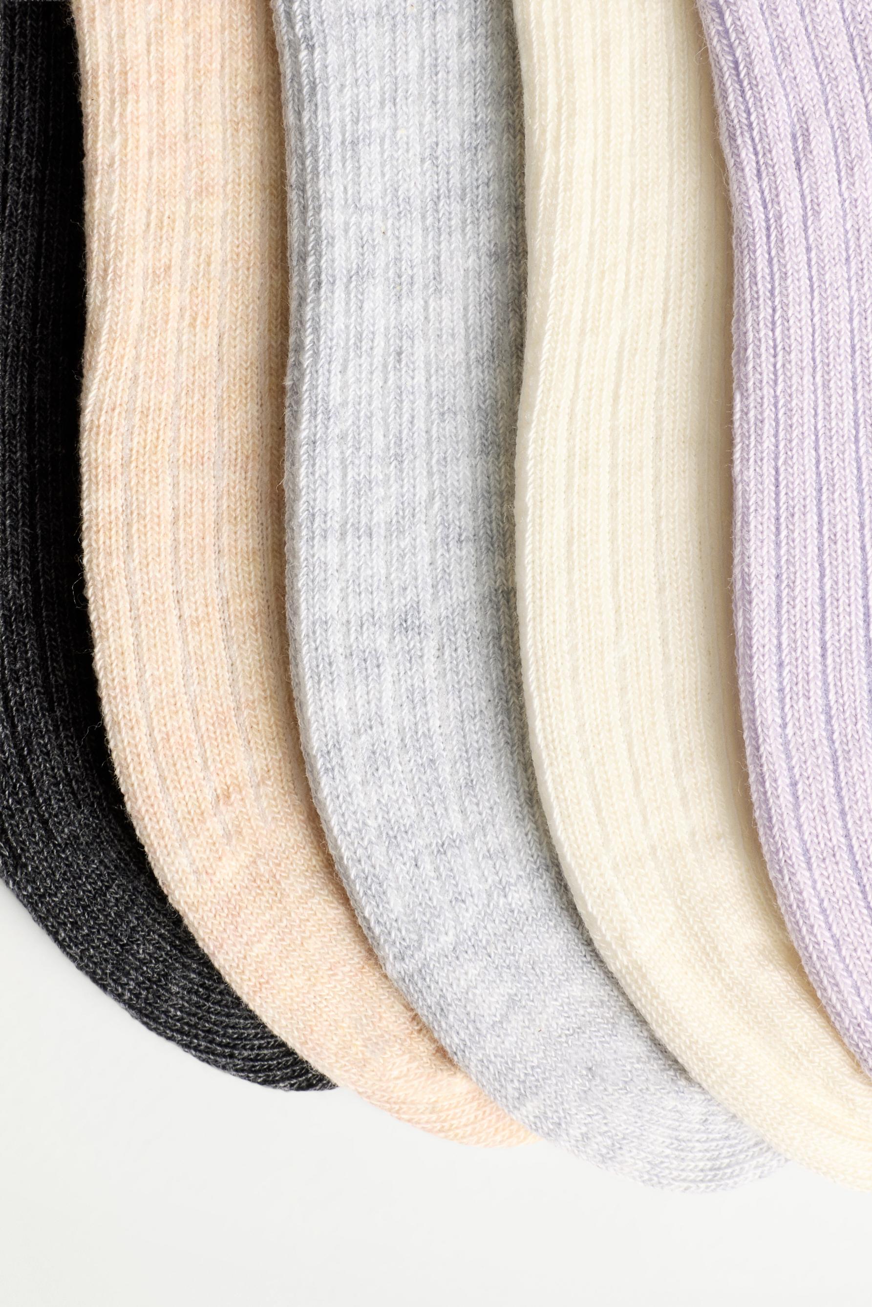 Ribbed short socks (Pack 10) — LILAC