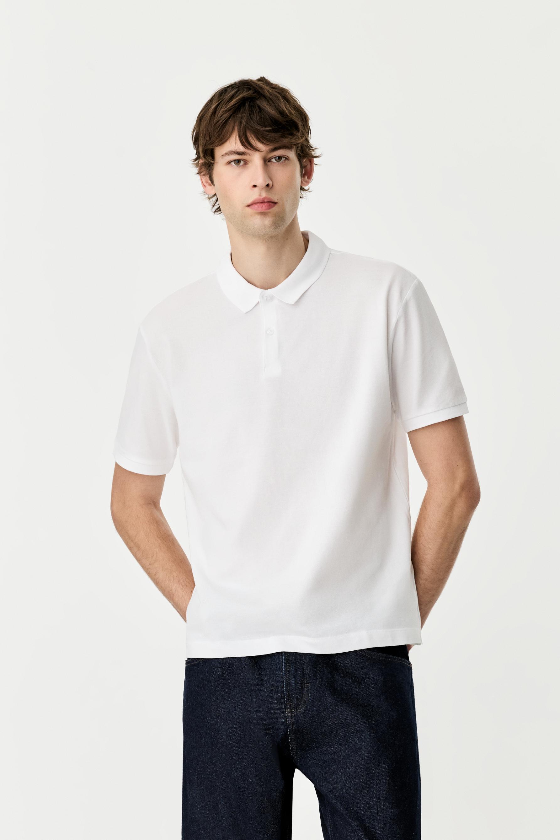 Basic polo shirt — WHITE