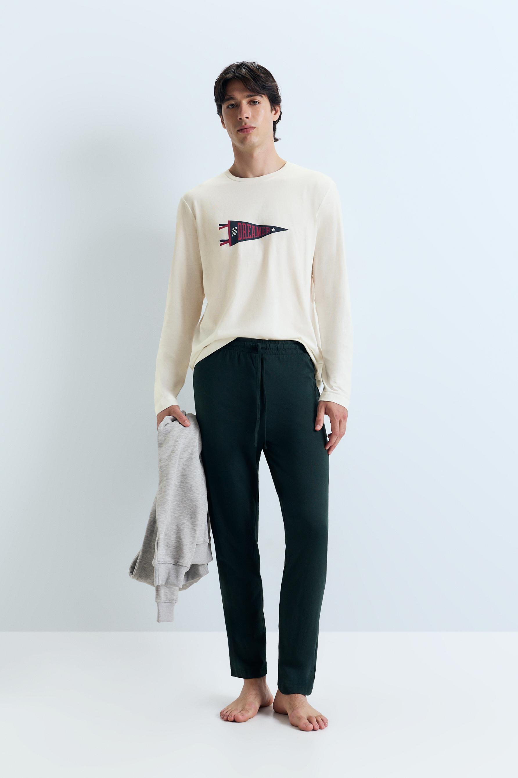 Pijama largo estampado