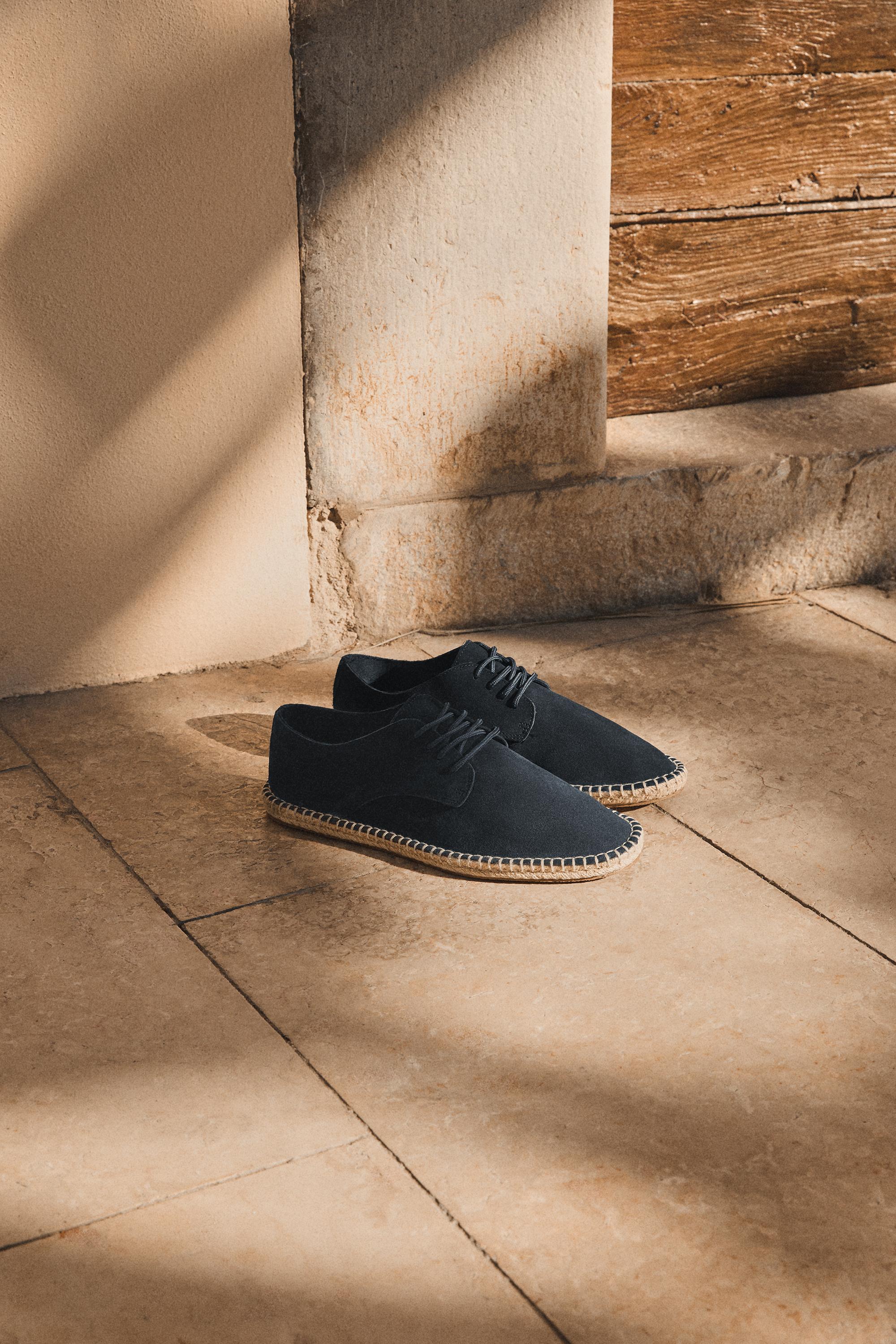 Leather Blucher dress shoe — NAVY BLUE