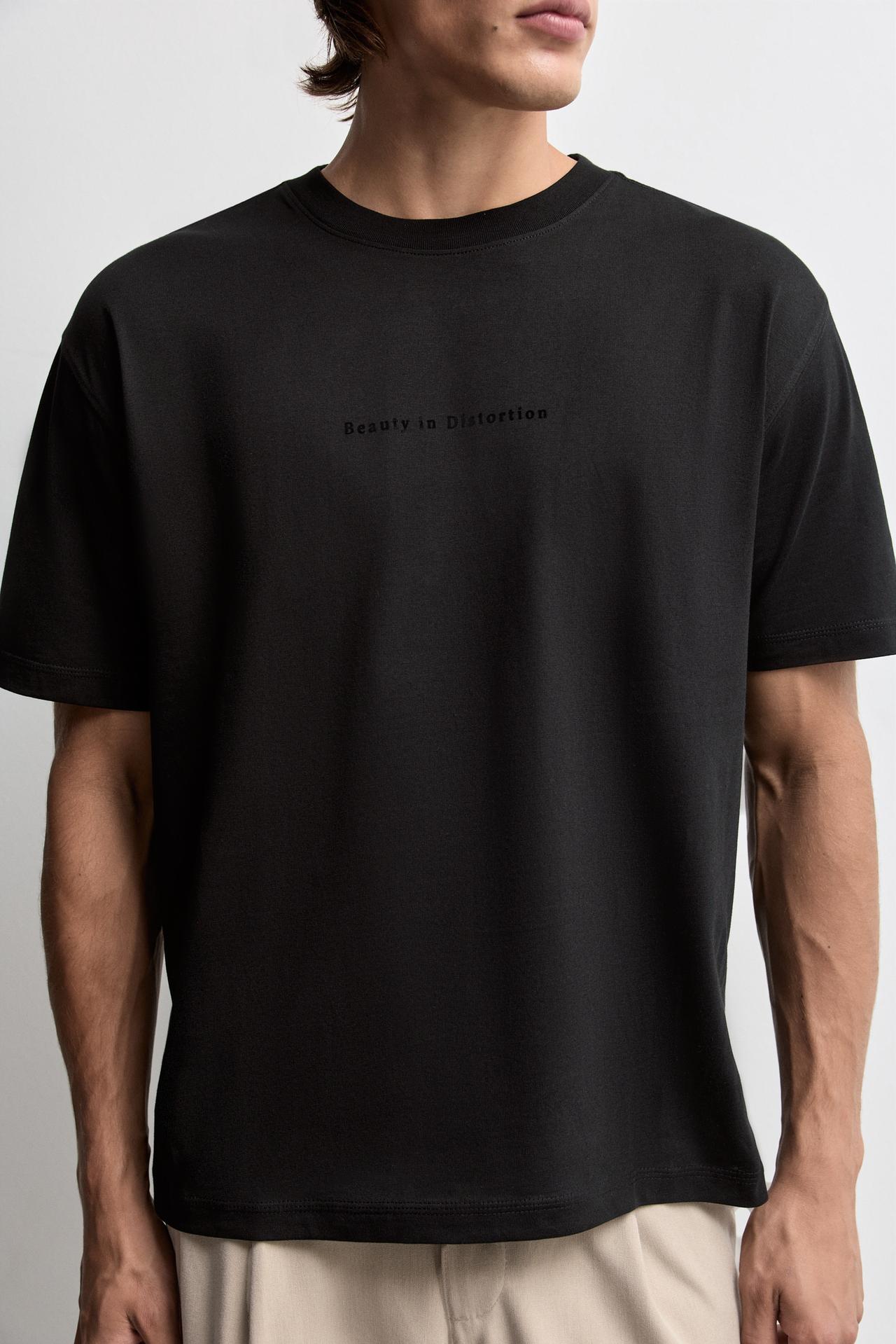 Printed T-shirt — BLACK