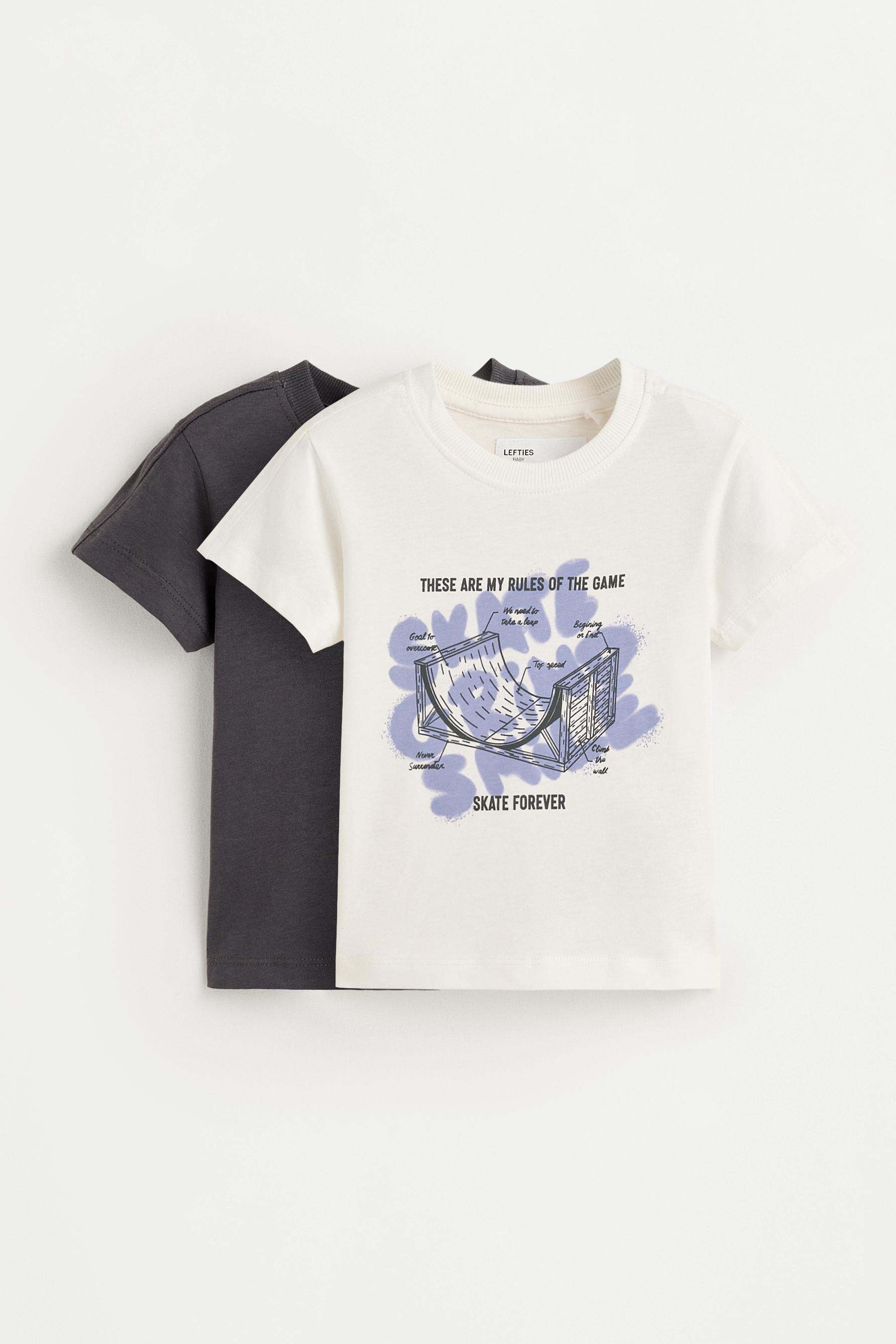 Pack of 2 assorted T-shirts — WHITE