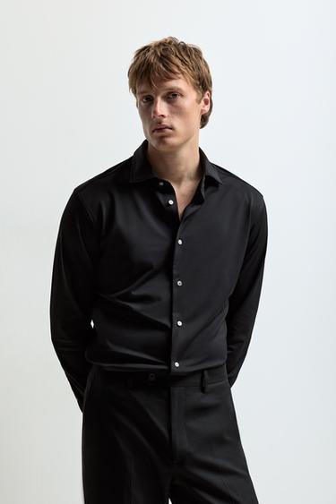 Slim fit tailored shirt — BLACK 5