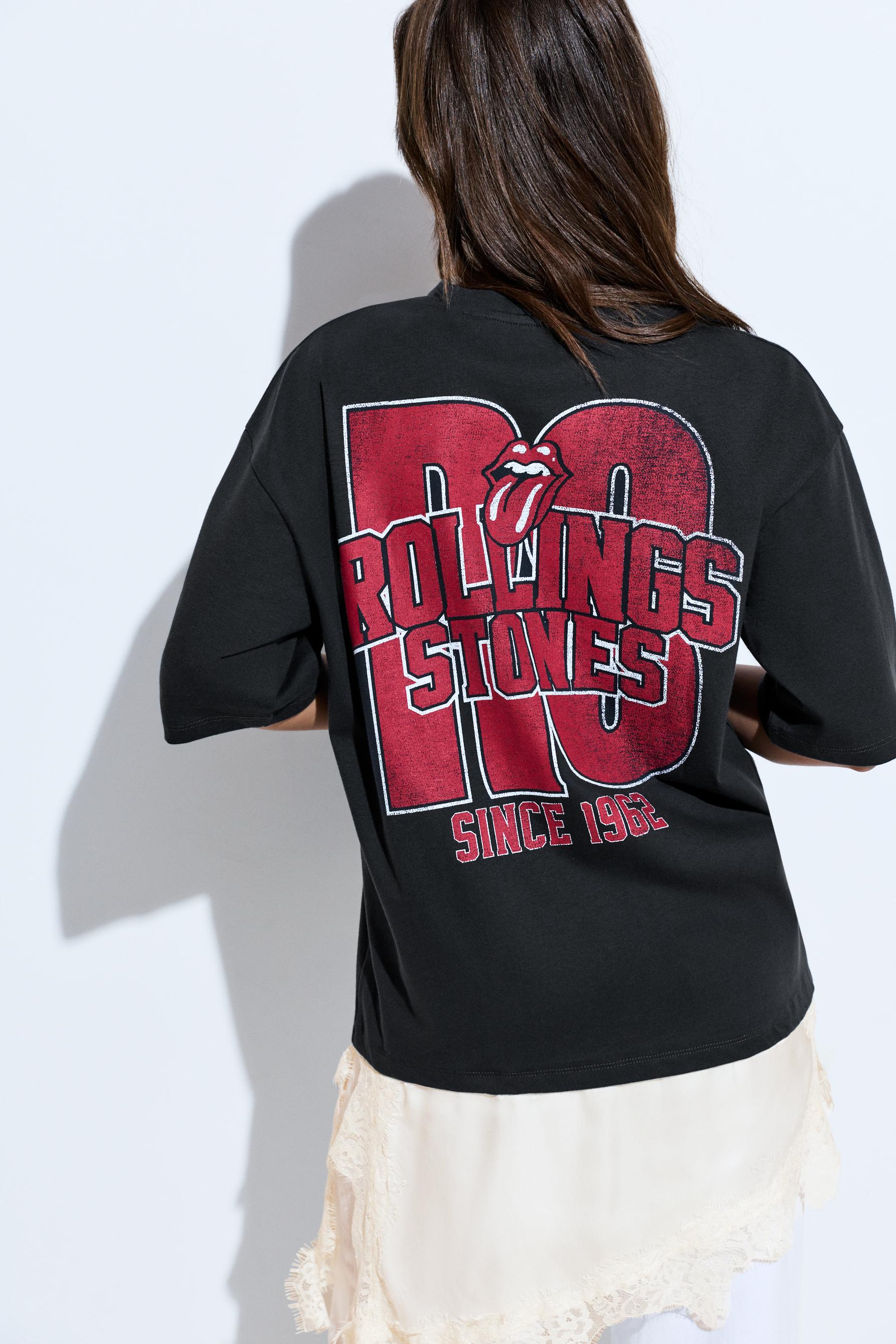 Rolling Stones ©Universal oversize T-shirt — BLACK