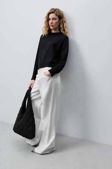 Round neck sweater — BLACK 2