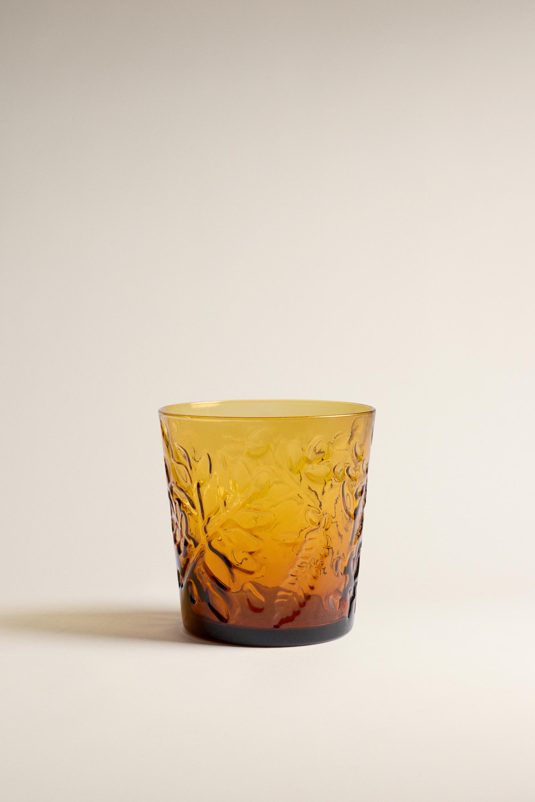 Vaso textura hojas