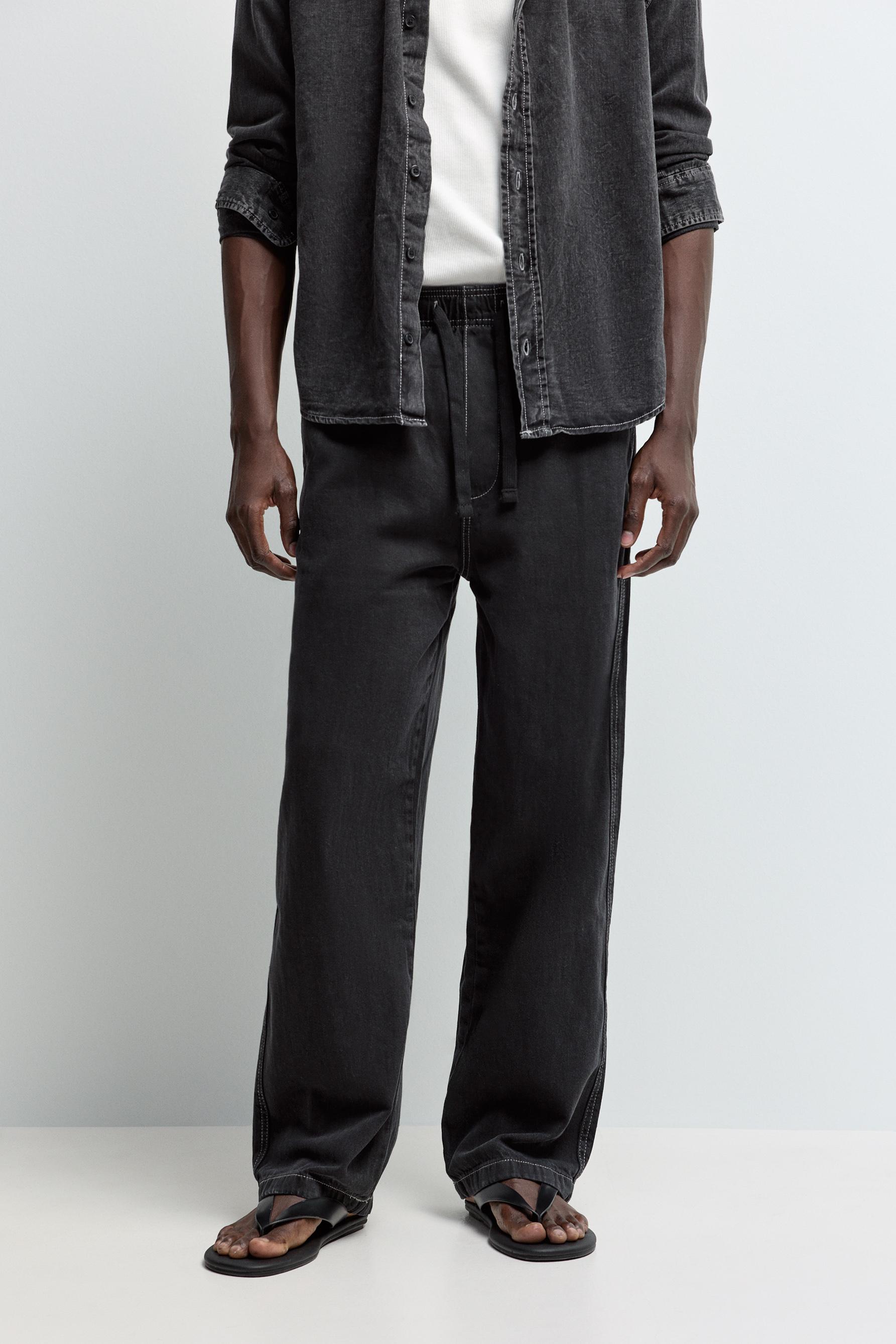 Baggy jogger jeans — BLACK